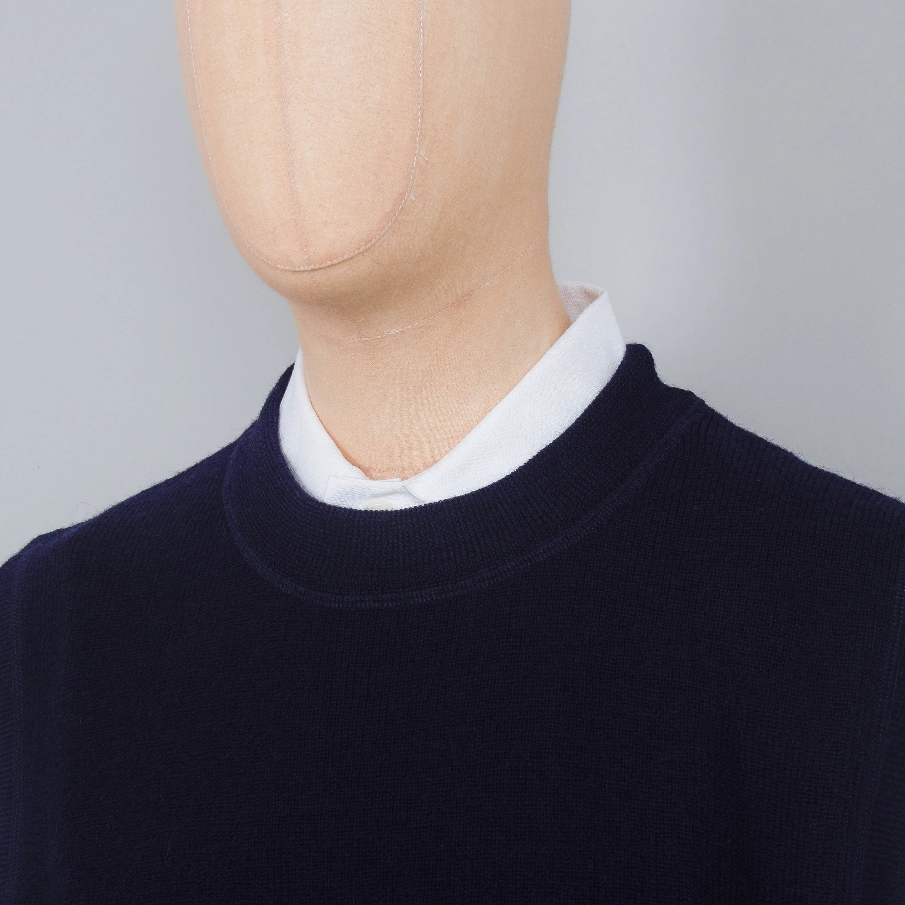 MHL Crew Neck Slipover Utility Wool - Dark Navy - Image 2