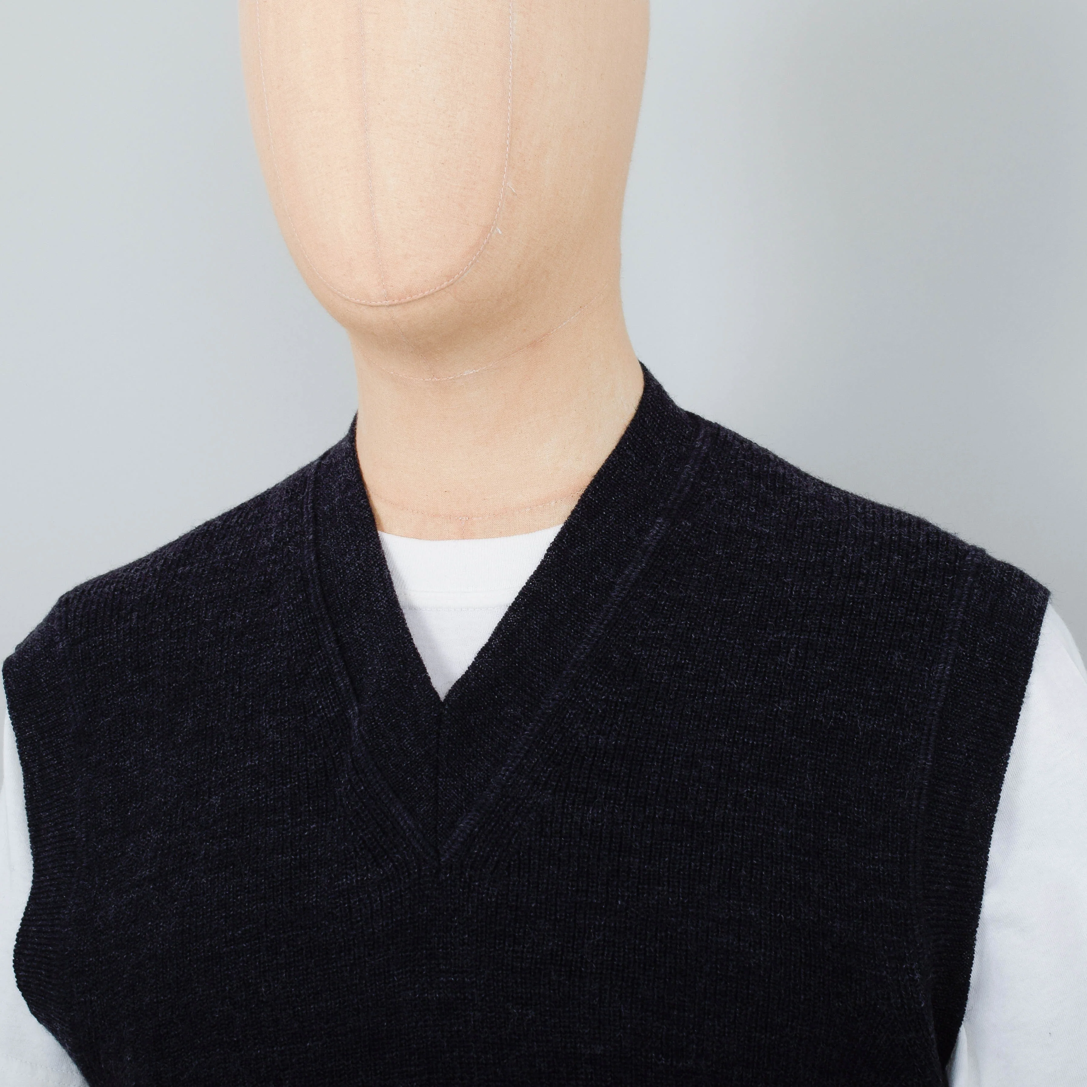 MHL Ribbed Slipover Pure Wool - Charcoal - Image 2