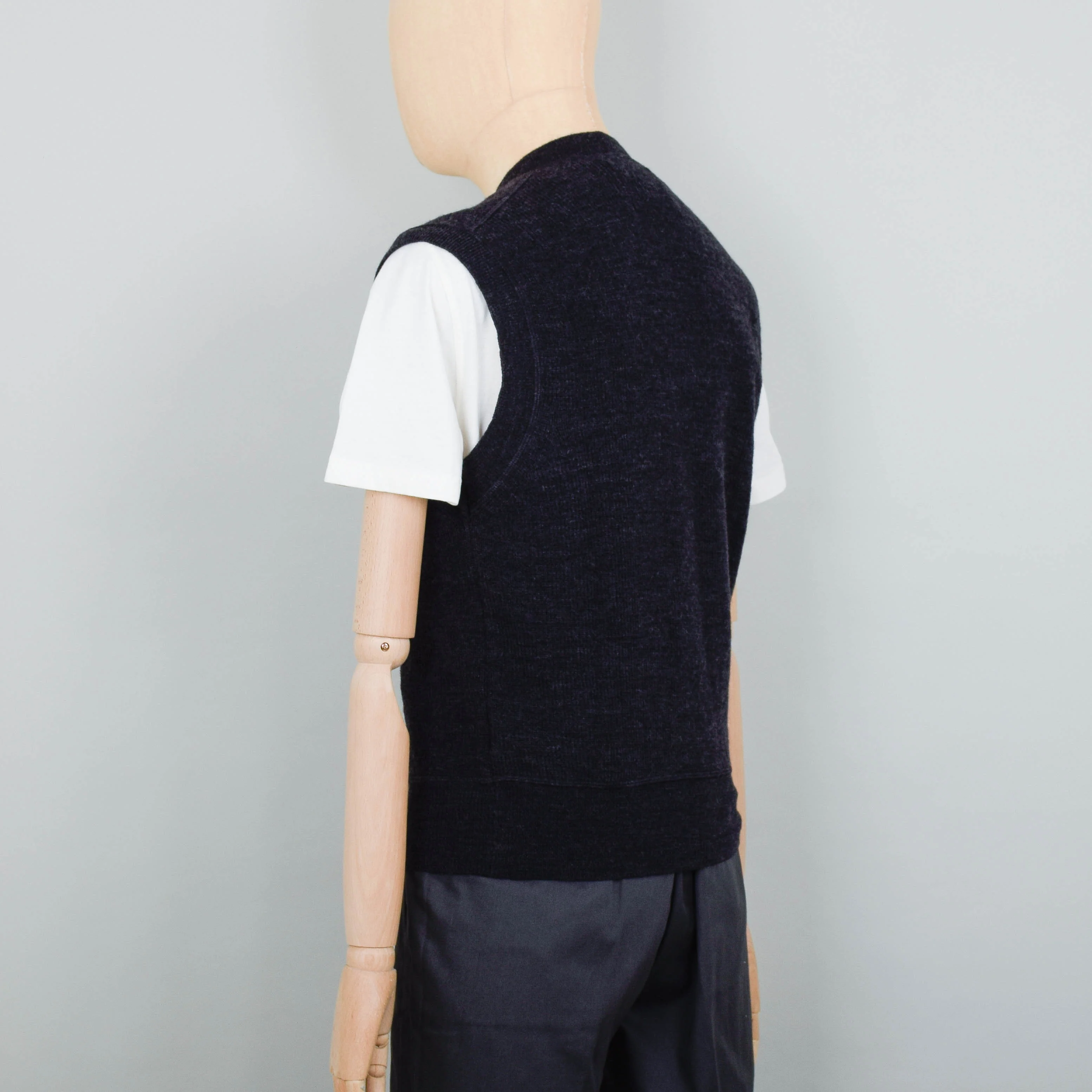 MHL Ribbed Slipover Pure Wool - Charcoal - Image 3