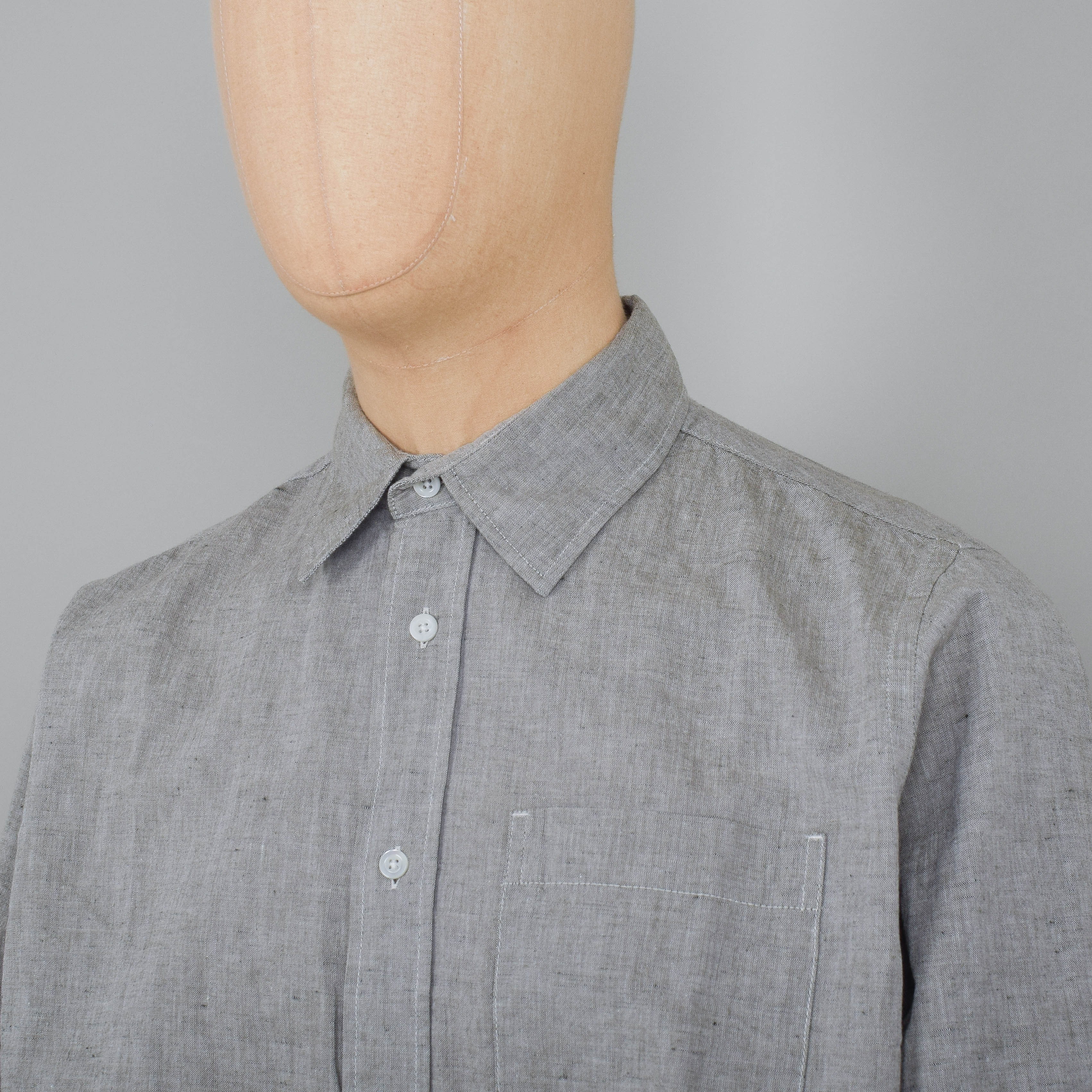 Norse Projects Algot Relaxed Cotton Linen Shirt - Ivy Green - Image 2