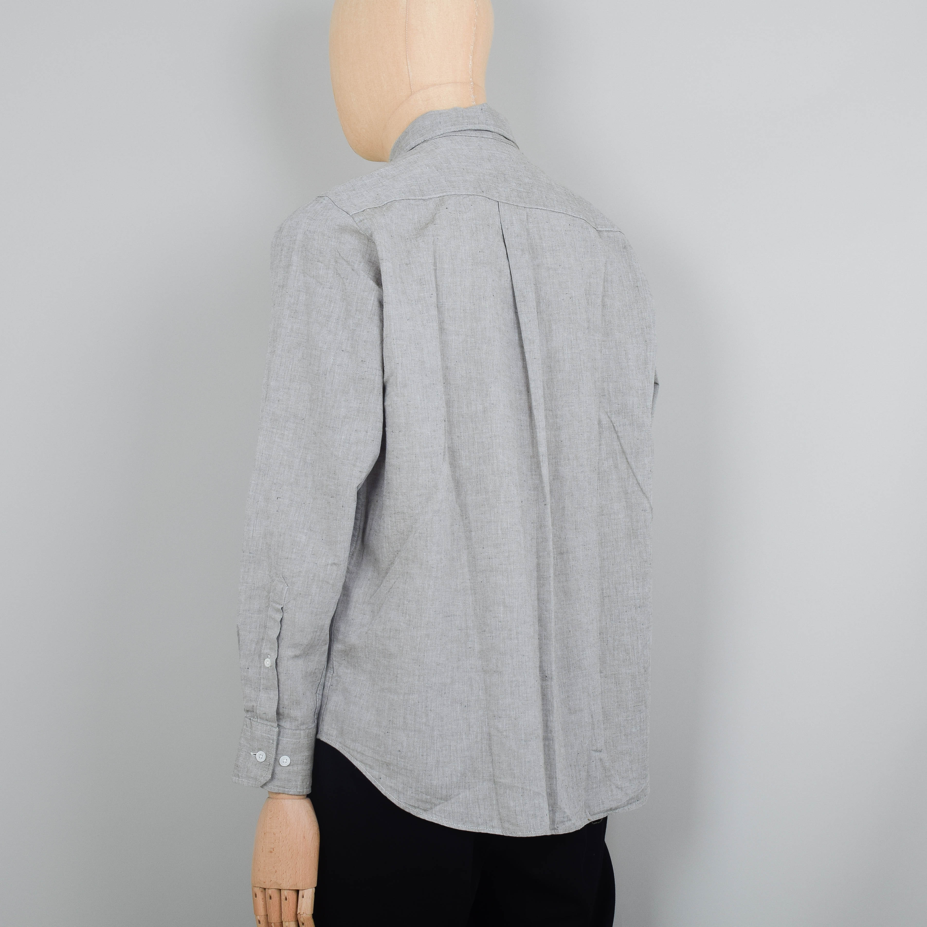 Norse Projects Algot Relaxed Cotton Linen Shirt - Ivy Green - Image 3