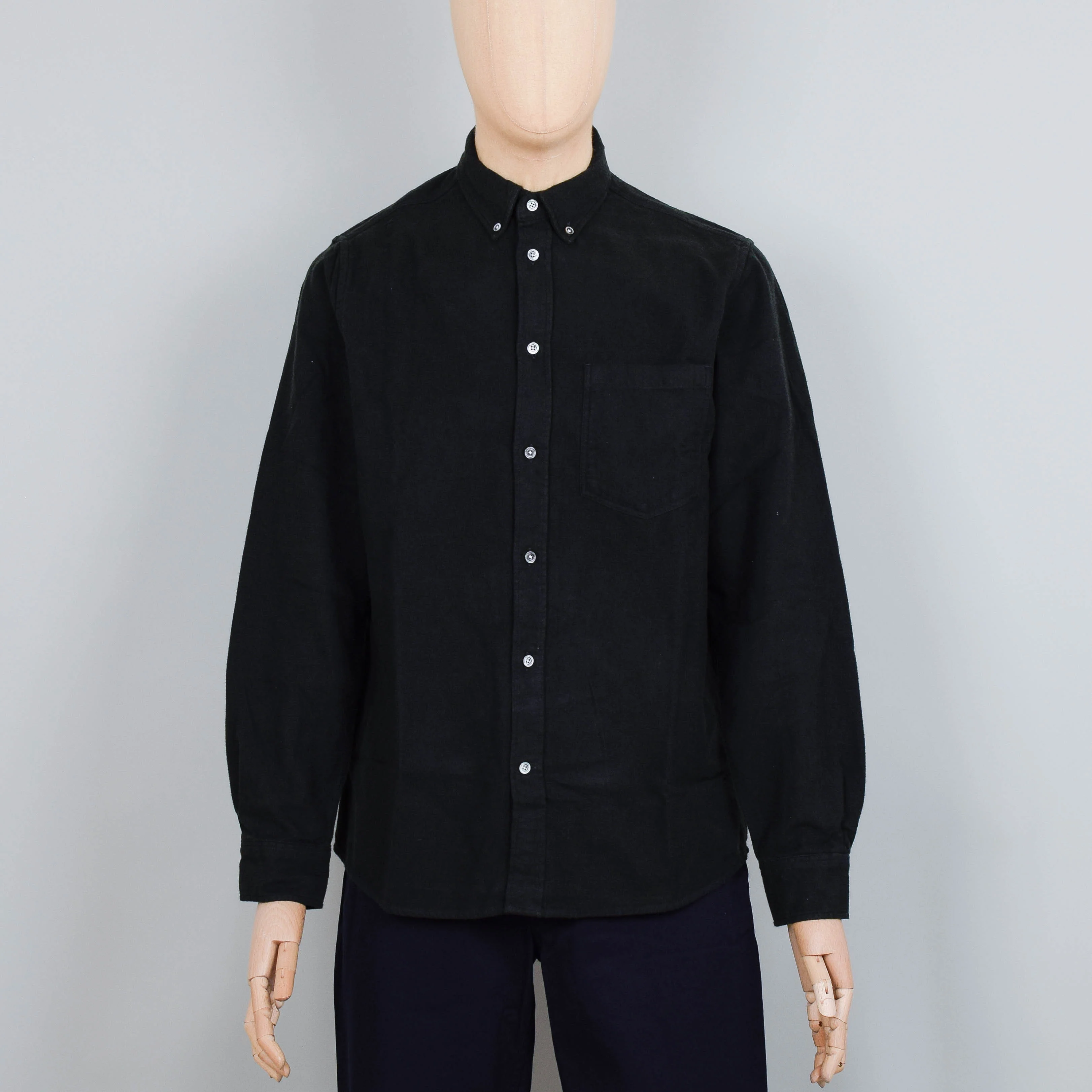 Norse Projects Anton Brushed Flannel - Dark Green