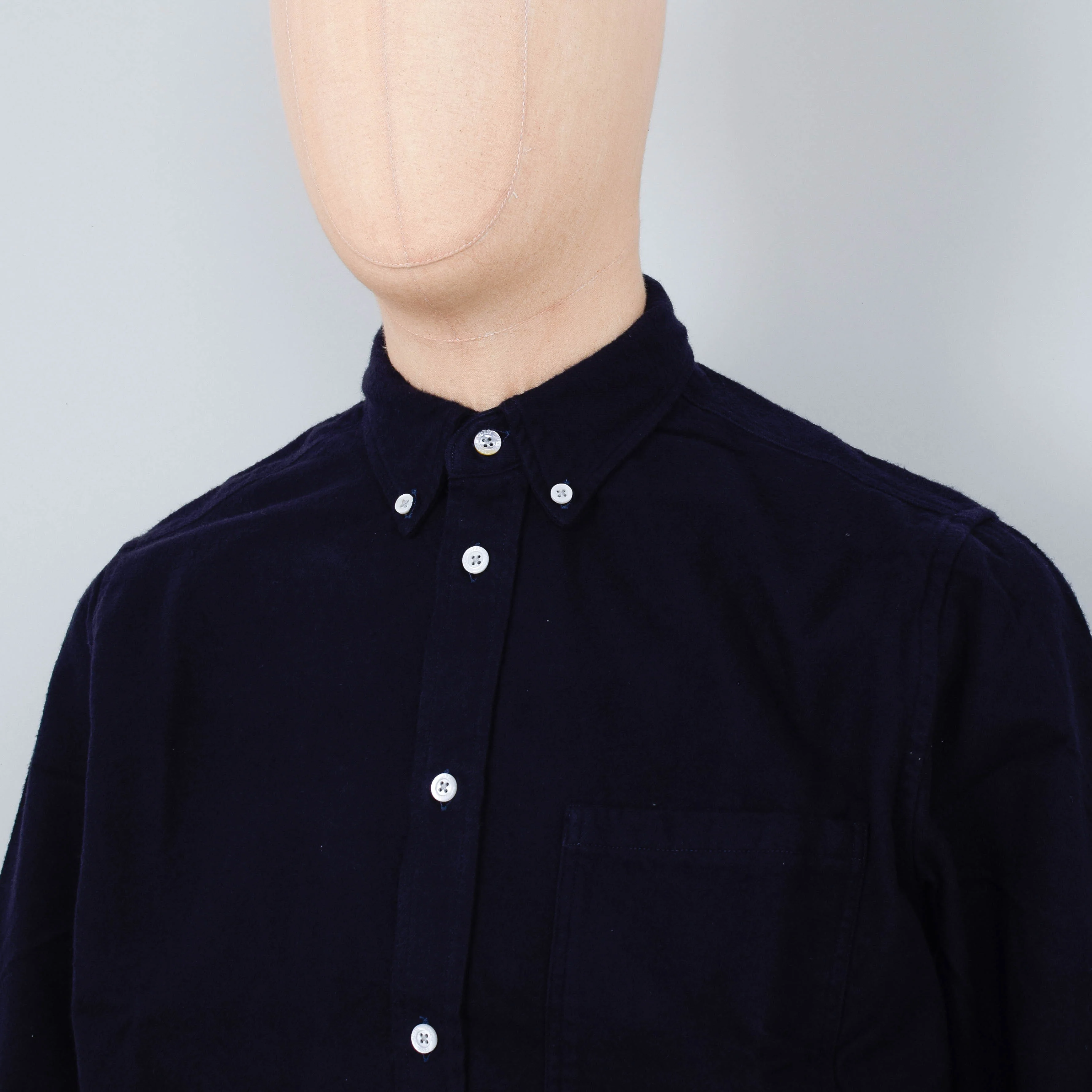 Norse Projects Anton Brushed Flannel - Dark Navy - Image 2