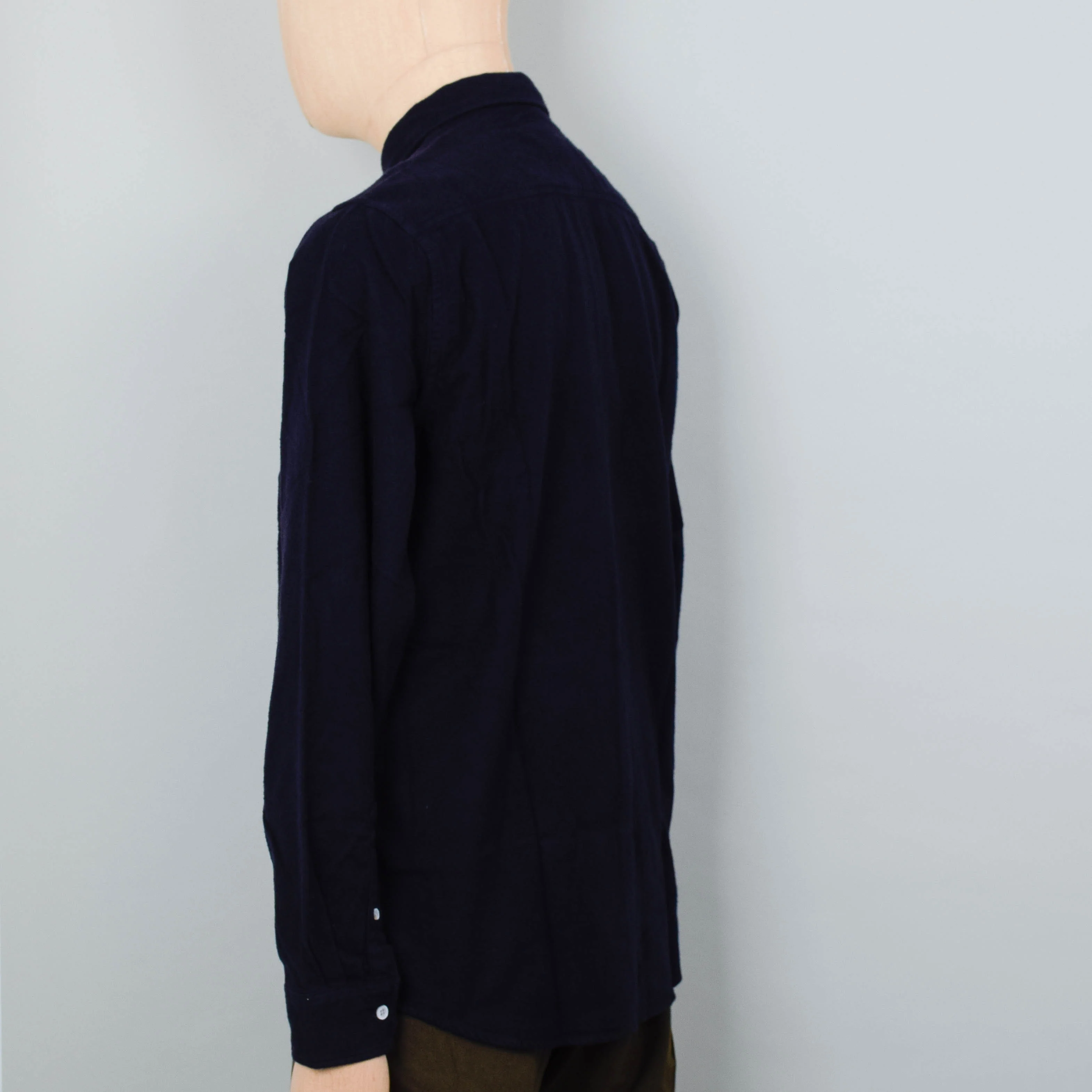 Norse Projects Anton Brushed Flannel - Dark Navy - Image 3