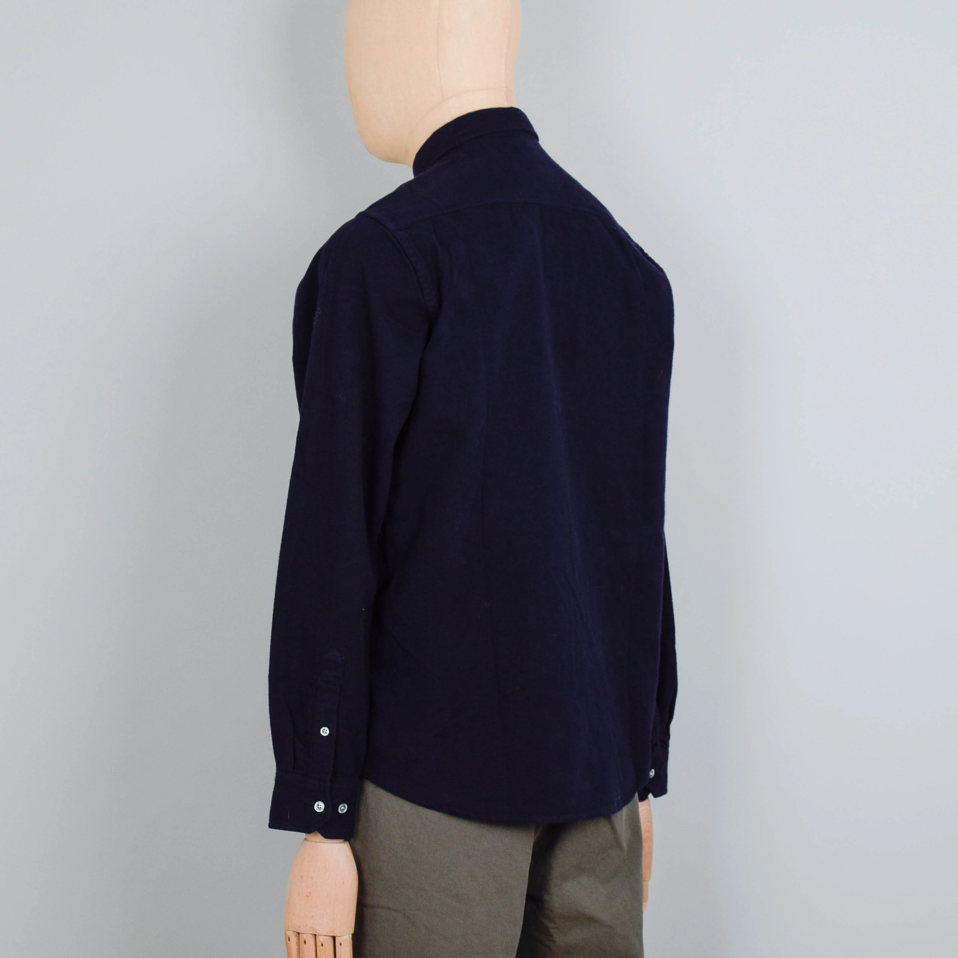 Norse Projects Anton Brushed Flannel - Dark Navy - Image 3
