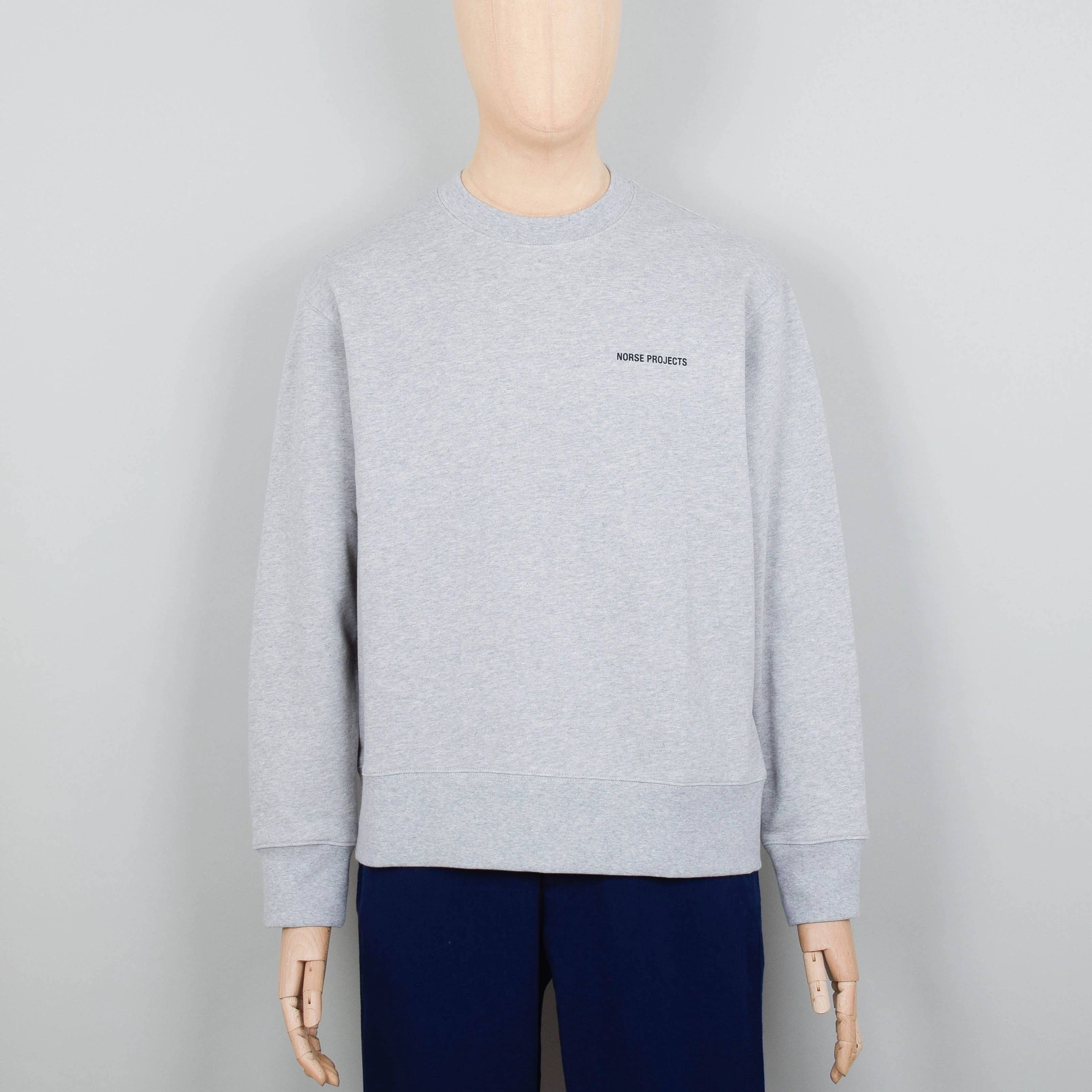 Norse Projects Arne Logo Sweat - Light Grey Melange