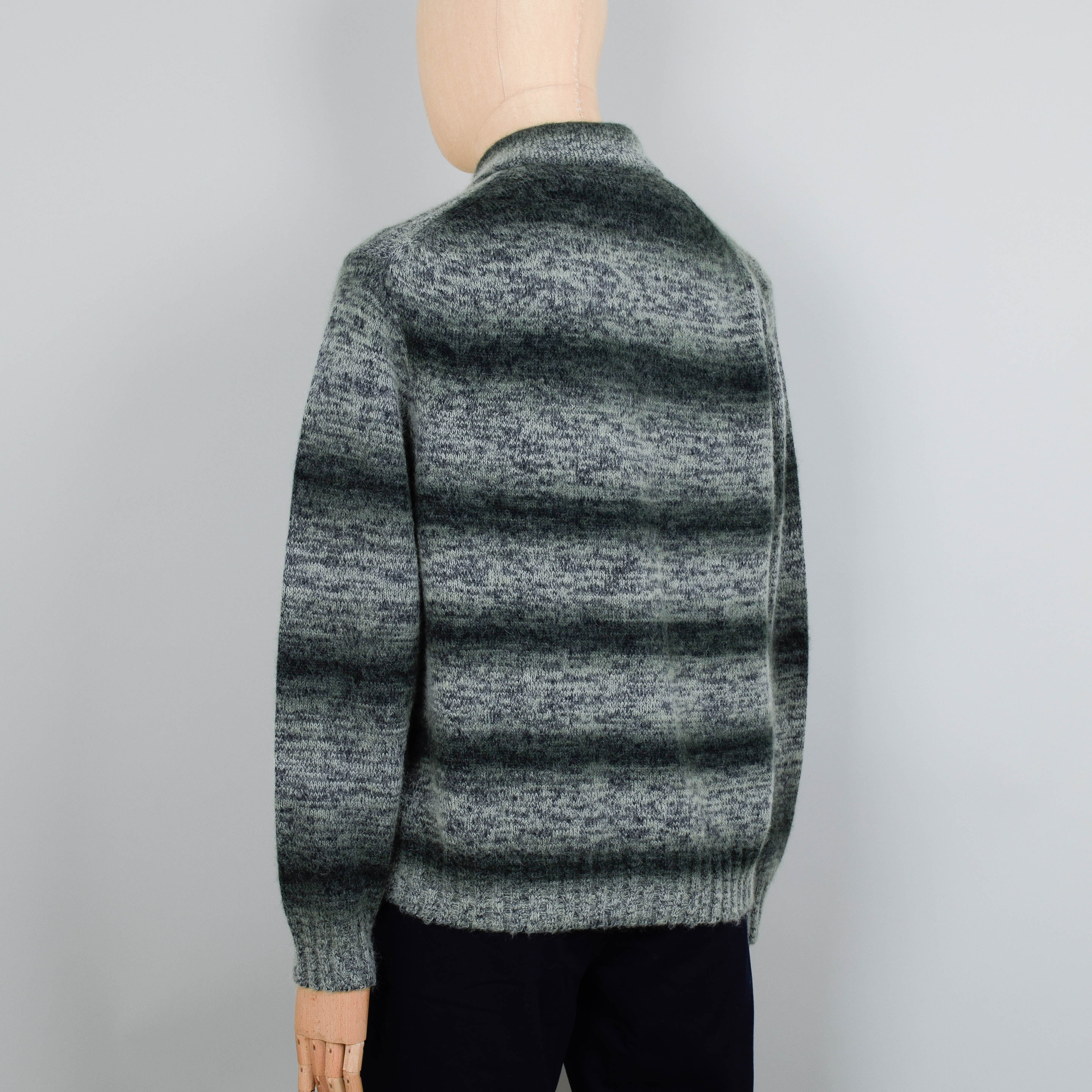 Norse Projects Erik Space Dye Alpaca Mohair Cardigan - Army Green - Image 3