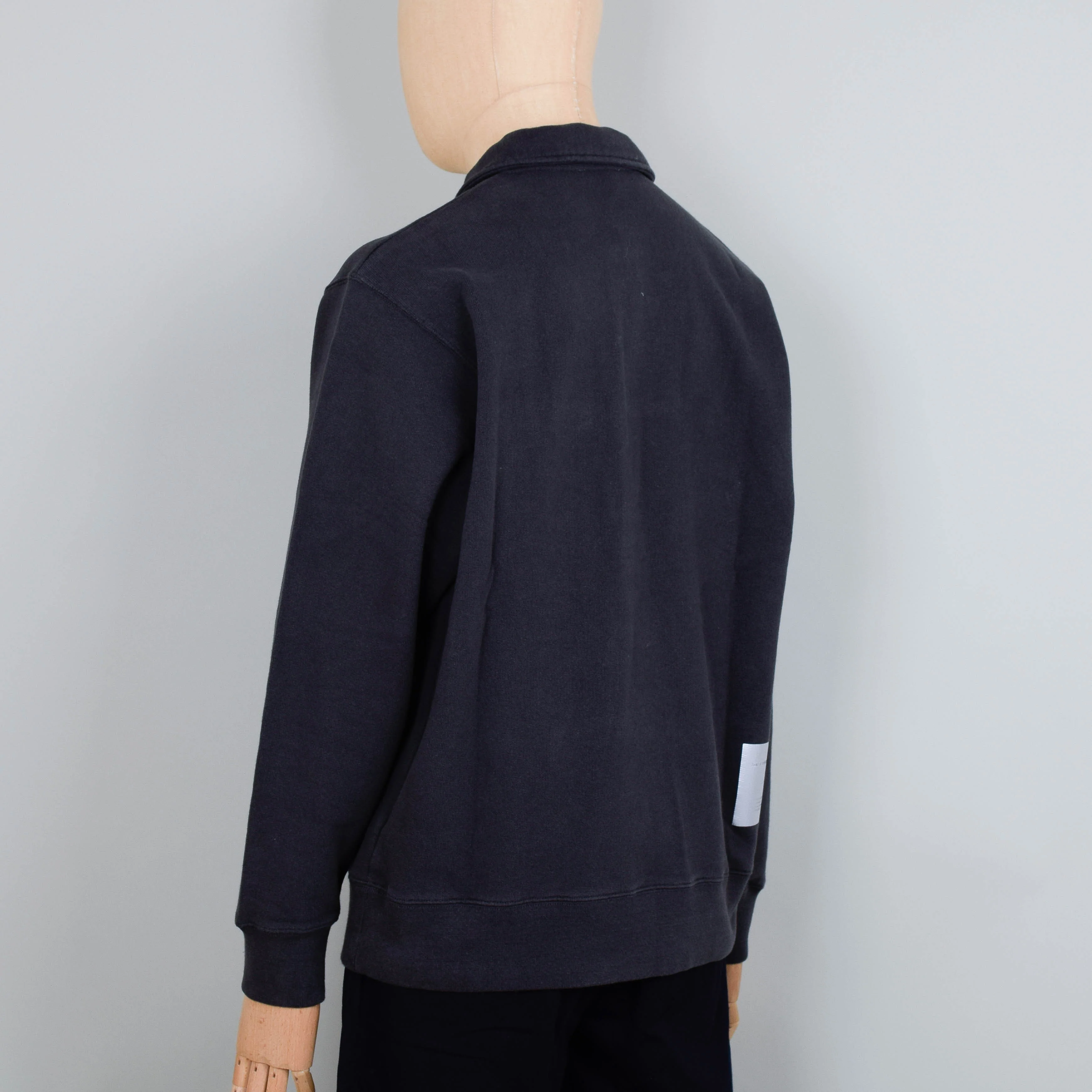Norse Projects Fraser Relaxed Loopback Tab Series L/S Polo- Battleship Grey - Image 3
