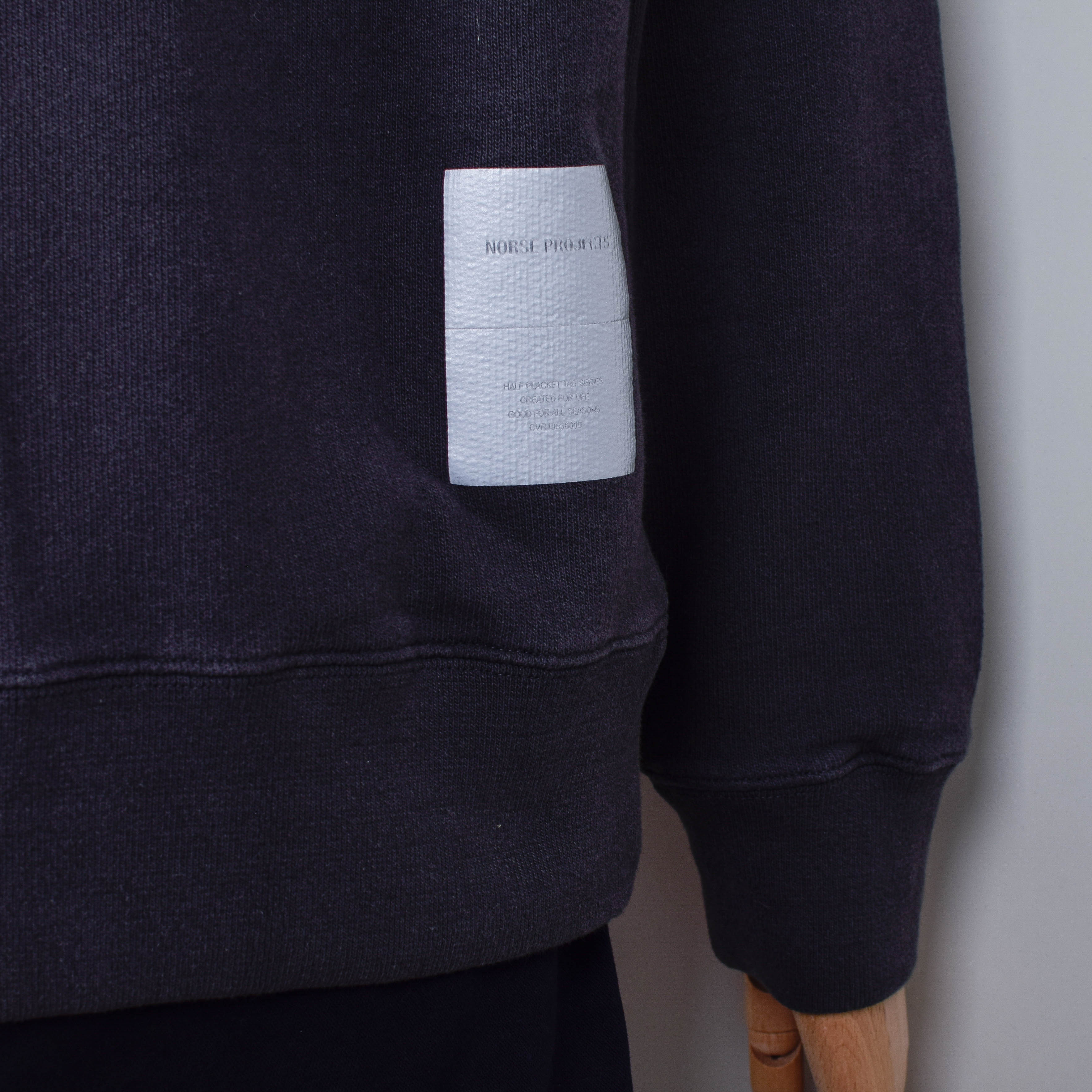 Norse Projects Fraser Relaxed Loopback Tab Series L/S Polo- Battleship Grey - Image 4
