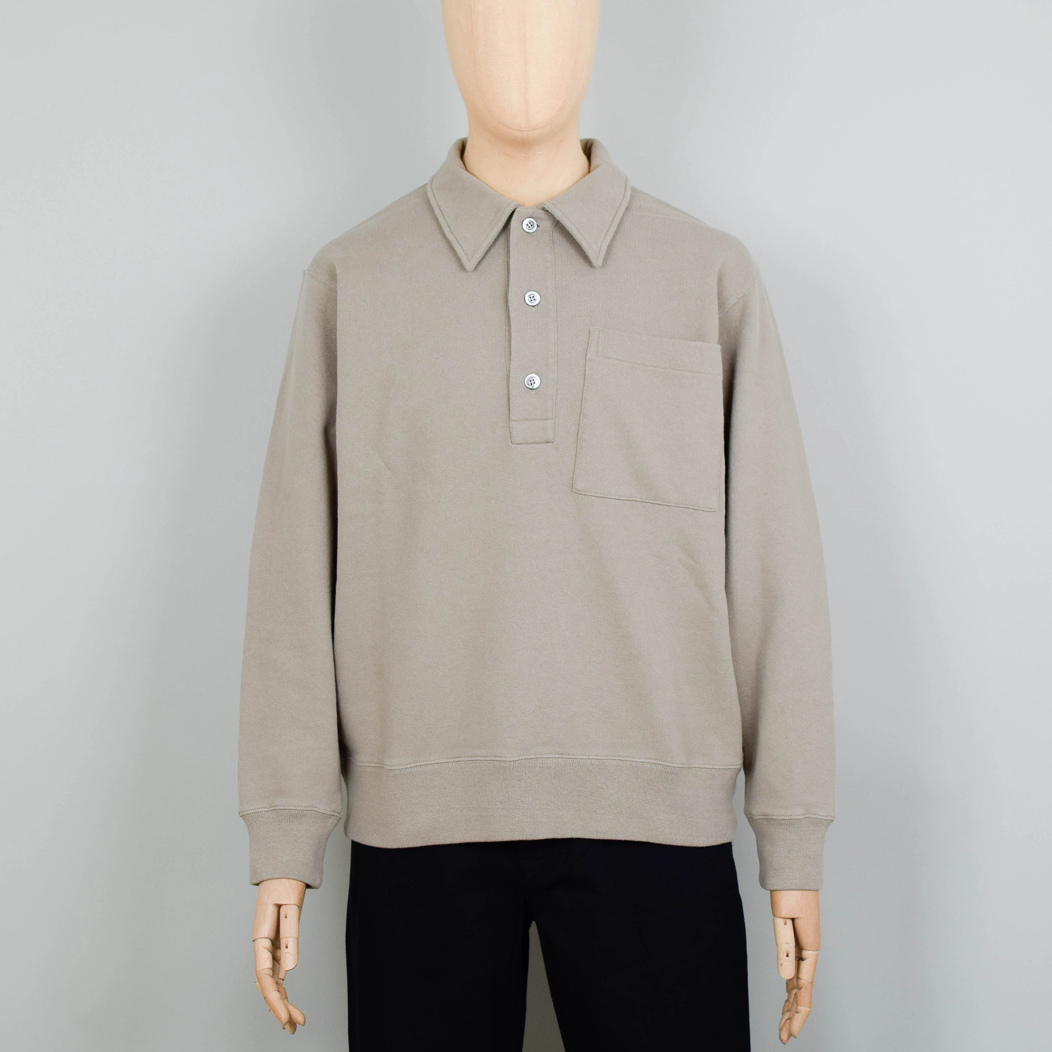 Norse Projects Fraser Relaxed Loopback Tab Series L/S Polo- Sand