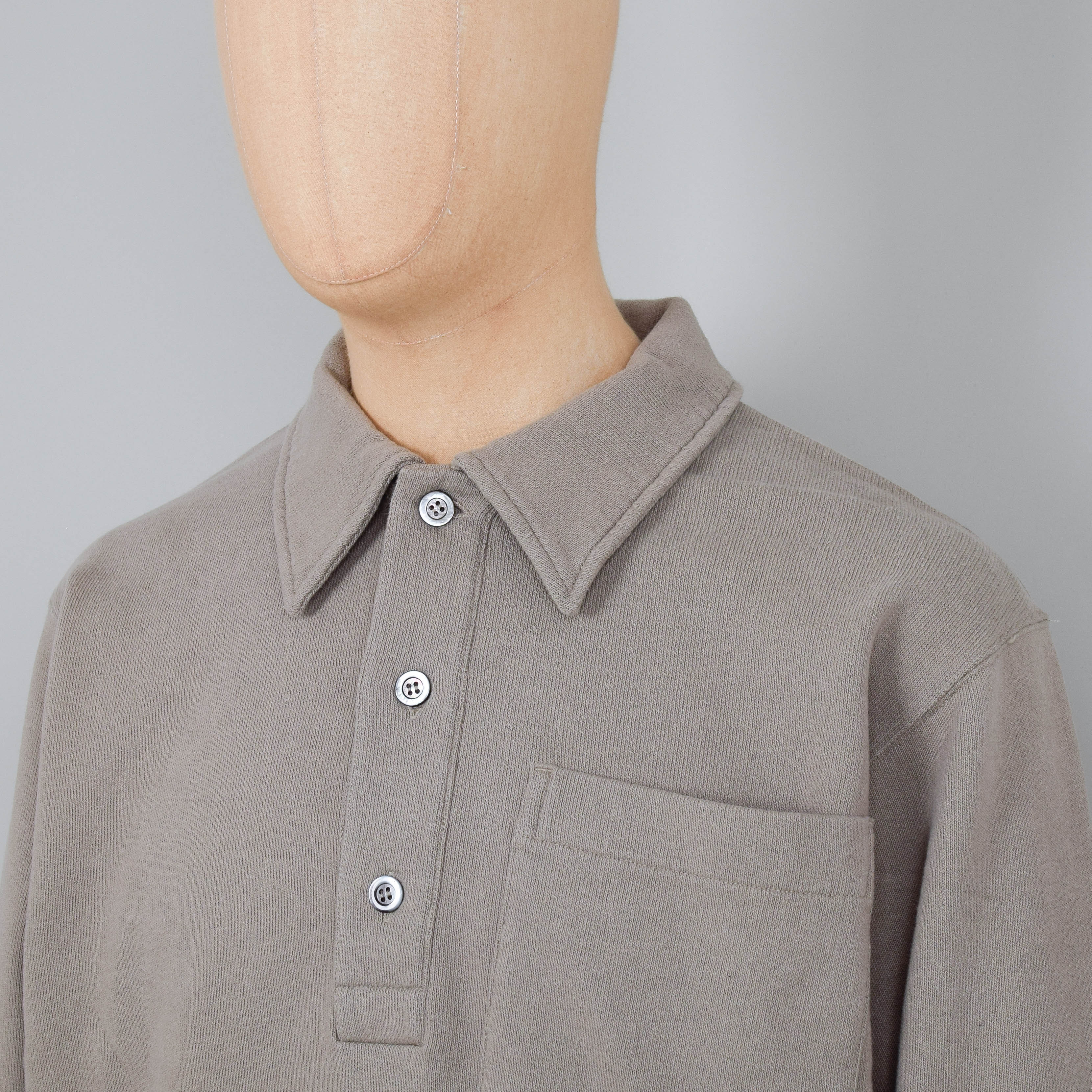 Norse Projects Fraser Relaxed Loopback Tab Series L/S Polo- Sand - Image 2