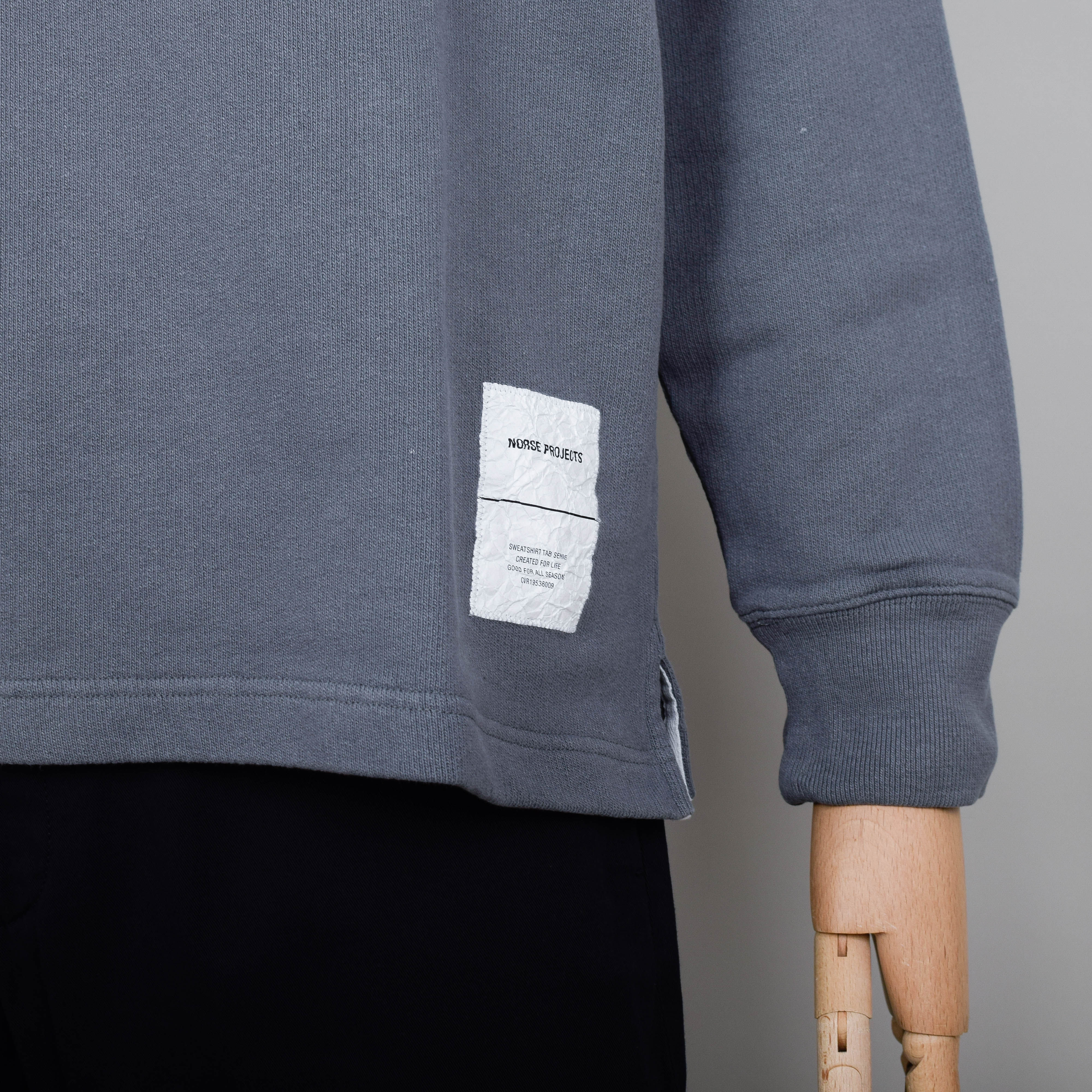 Norse Projects Fraser Tab Series Crew - Magnet Grey - Image 3