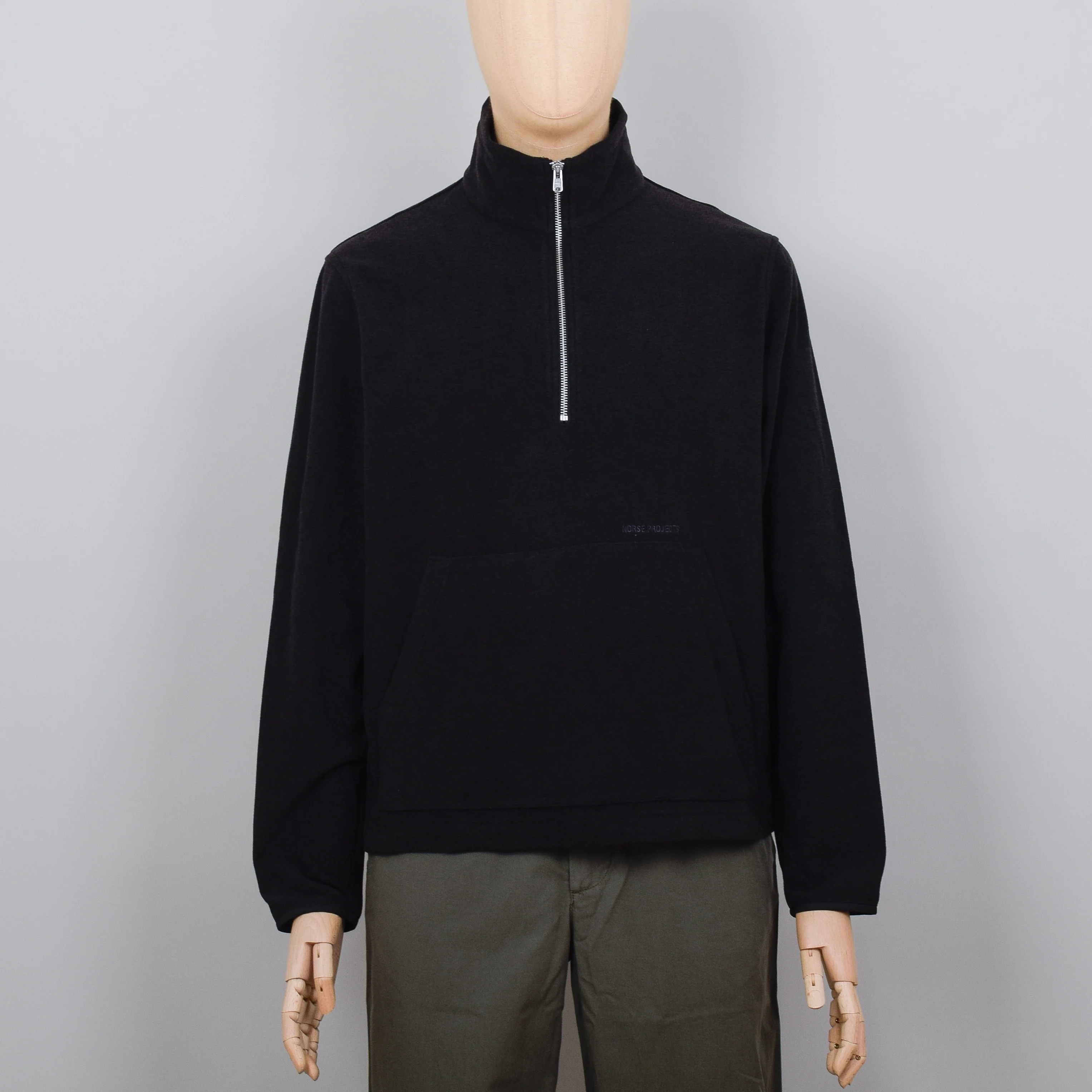 Norse Projects Frederik Fleece Half Zip - Black
