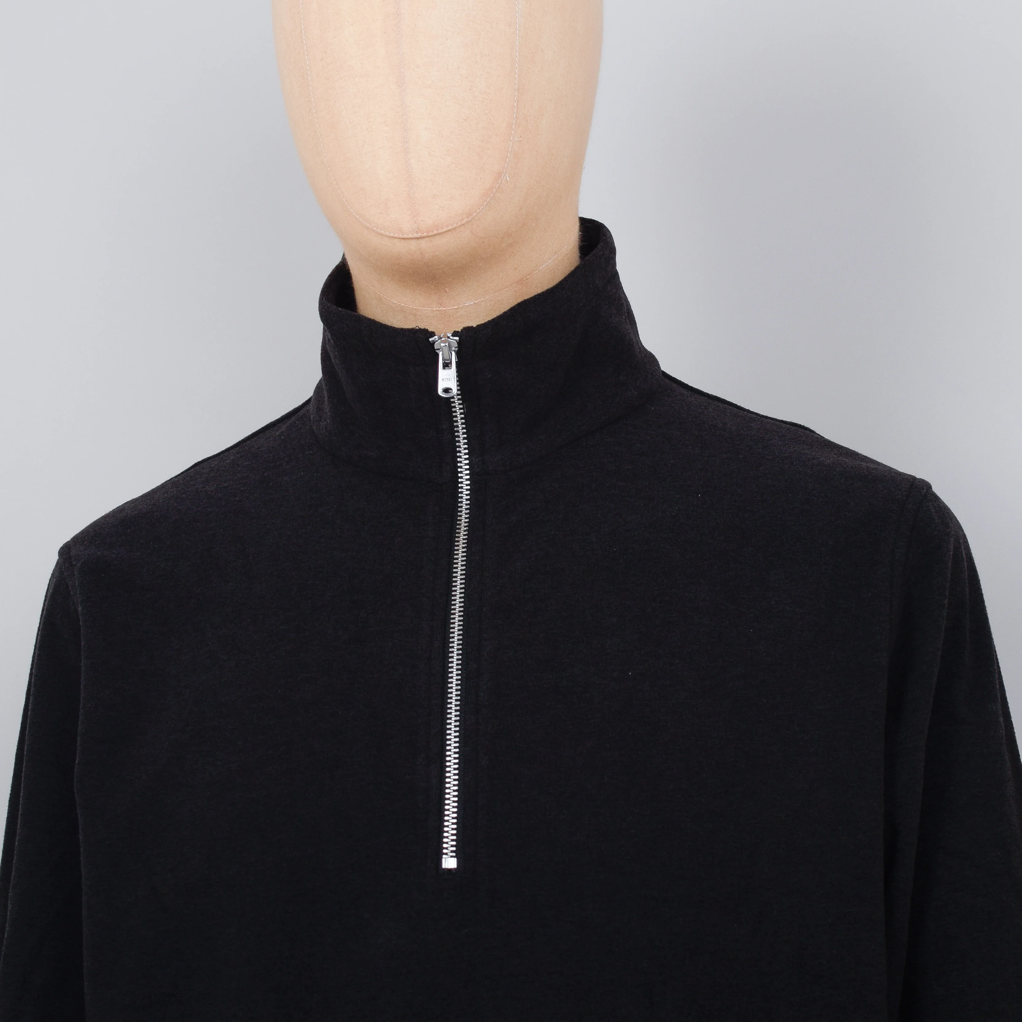 Norse Projects Frederik Fleece Half Zip - Black - Image 2