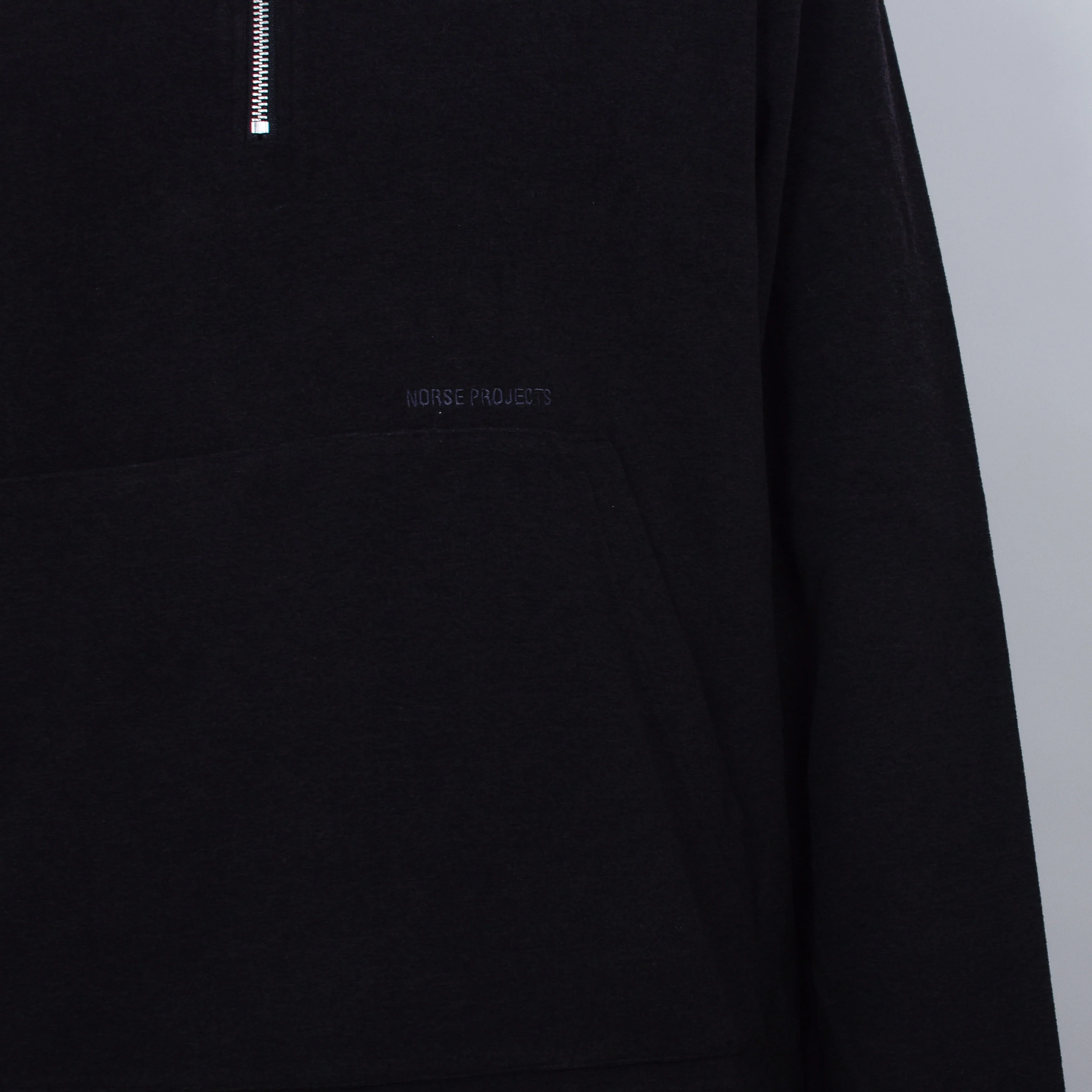 Norse Projects Frederik Fleece Half Zip - Black - Image 3