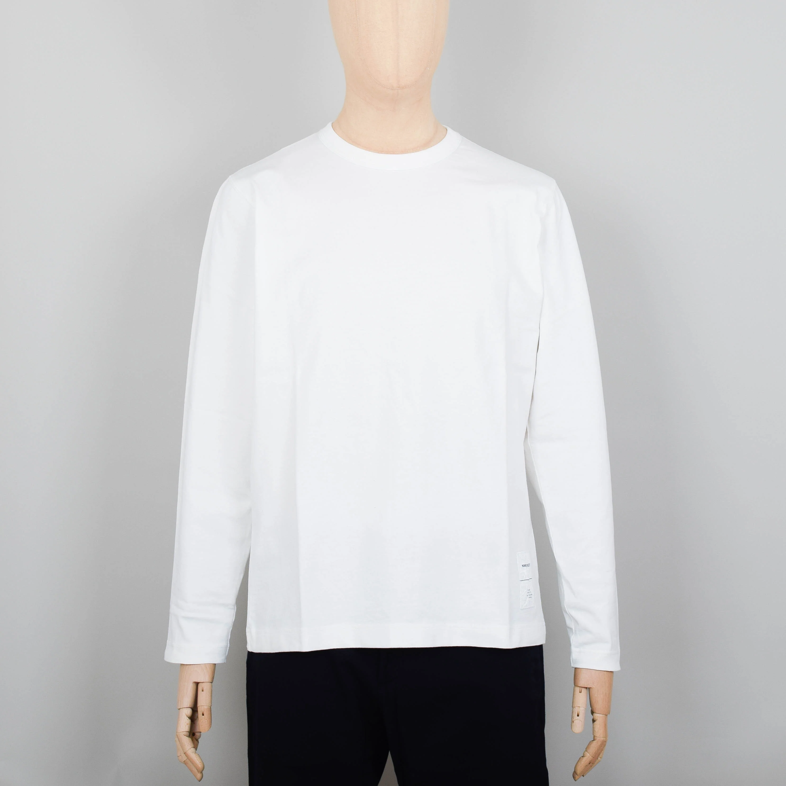 Norse Projects Holger Tab Series Logo LS T-Shirt - White