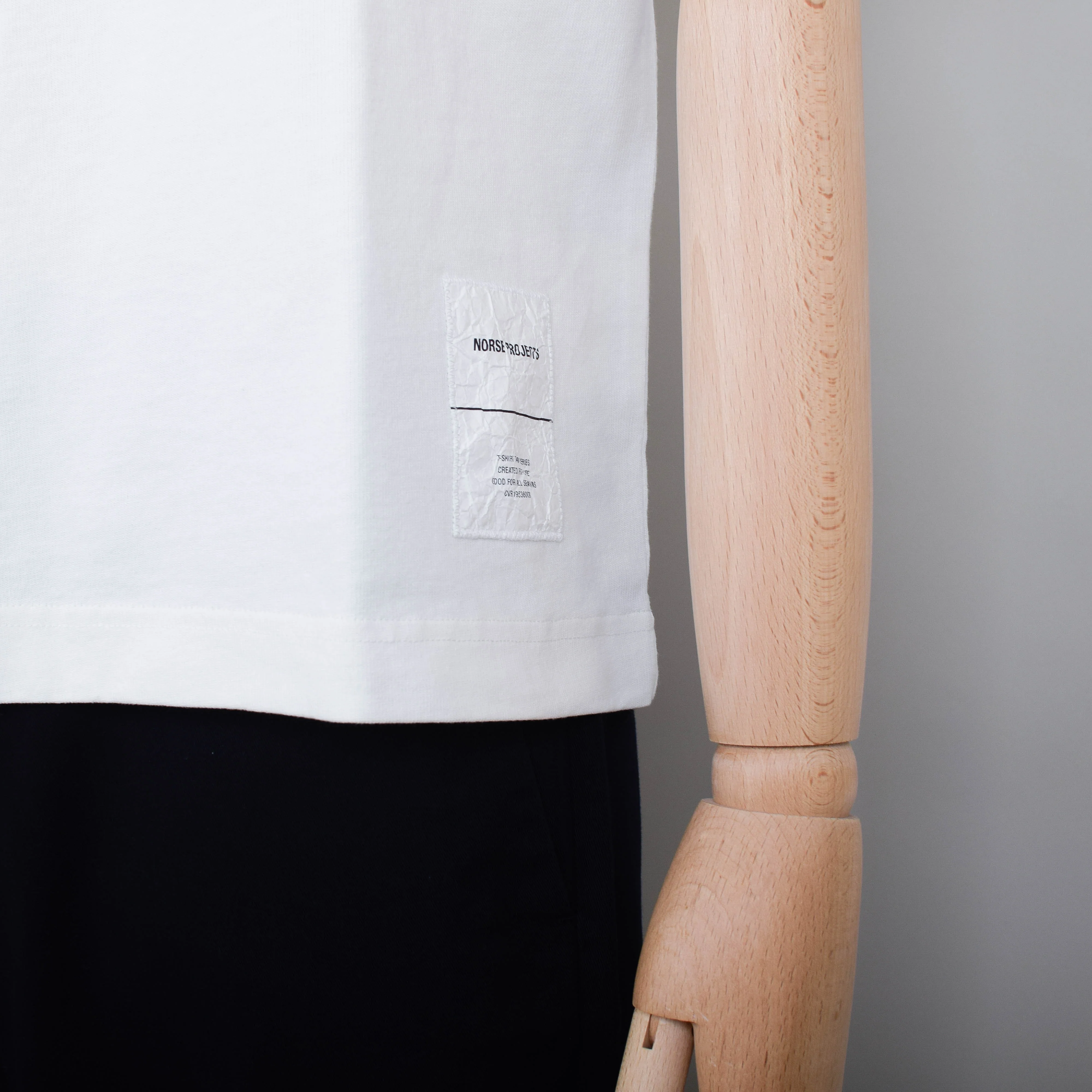 Norse Projects Holger Tab Series SS T-Shirt - White - Image 3