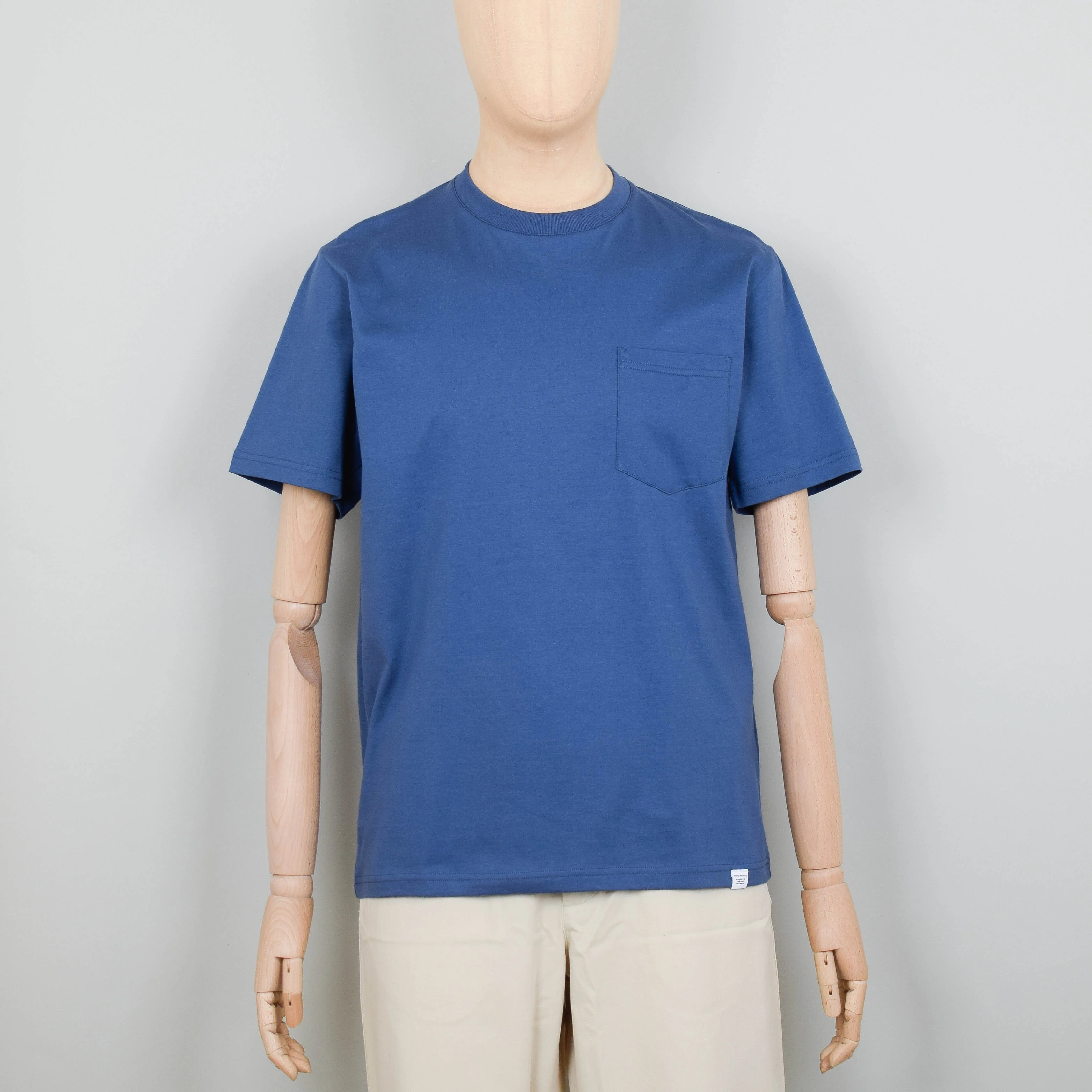Norse Projects Johannes Standard Pocket SS T-Shirt - Calcite Blue
