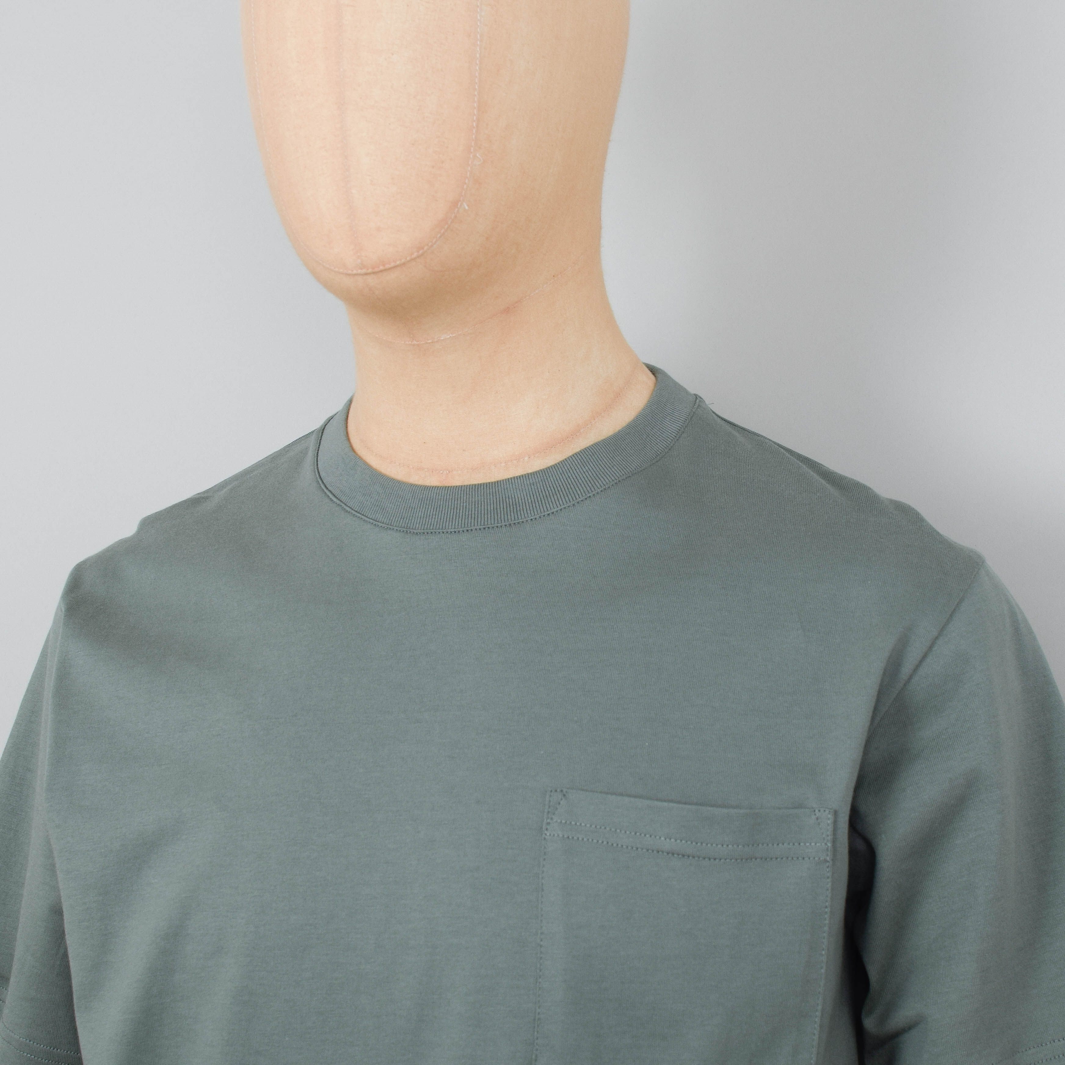 Norse Projects Johannes Standard Pocket SS T-Shirt - Dried Sage Green - Image 2