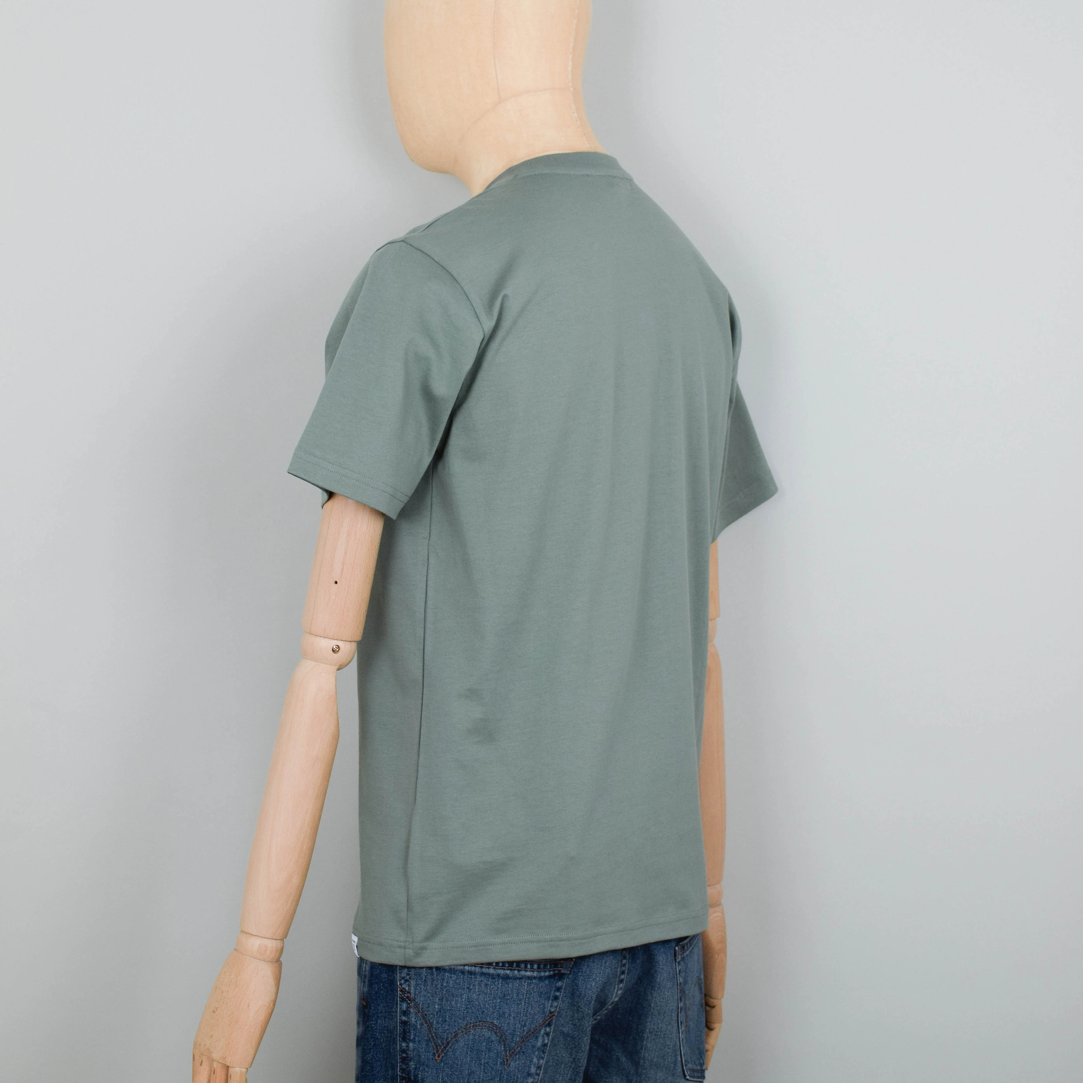 Norse Projects Johannes Standard Pocket SS T-Shirt - Dried Sage Green - Image 3