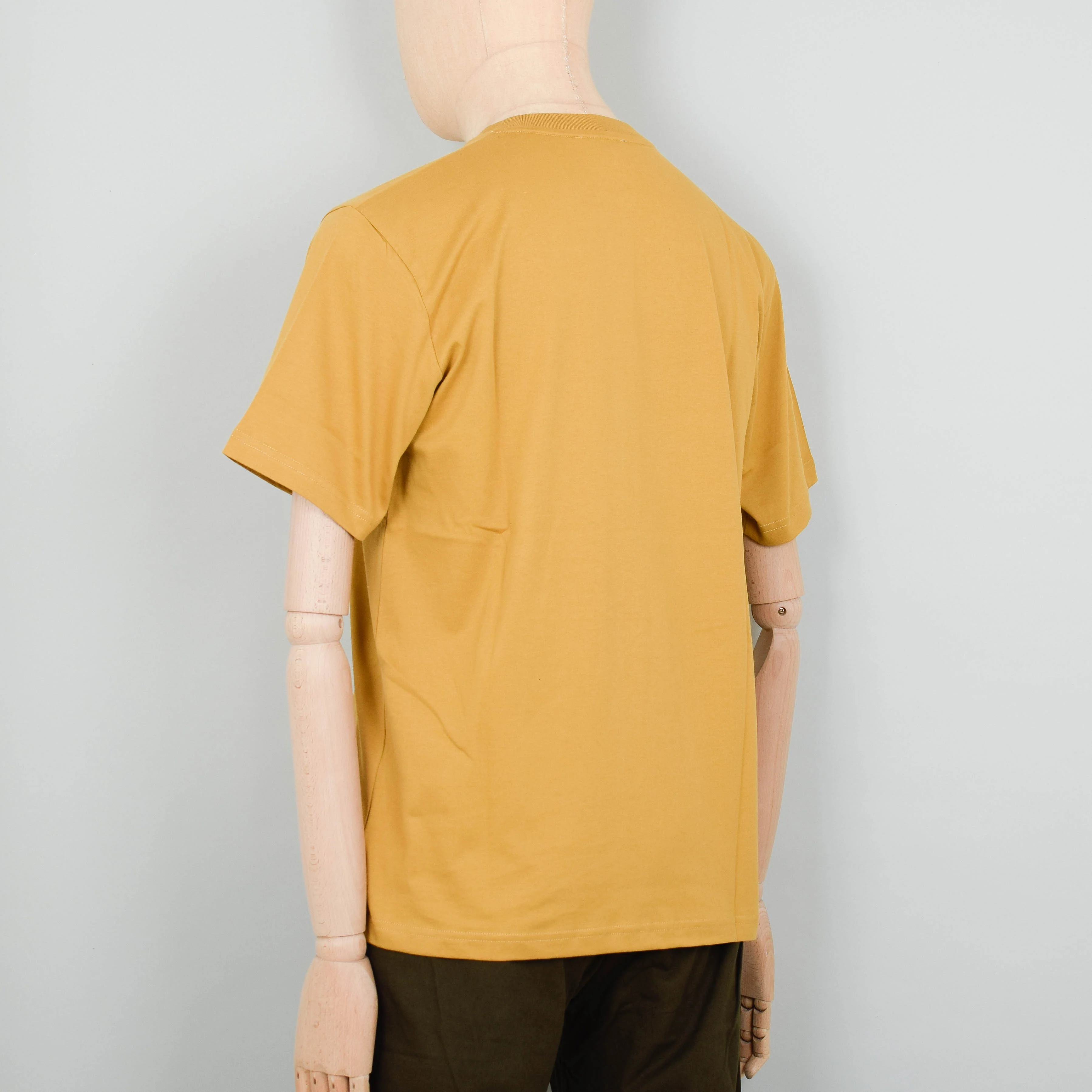 Norse Projects Johannes Standard Pocket SS T-Shirt - Turmeric Yellow - Image 4