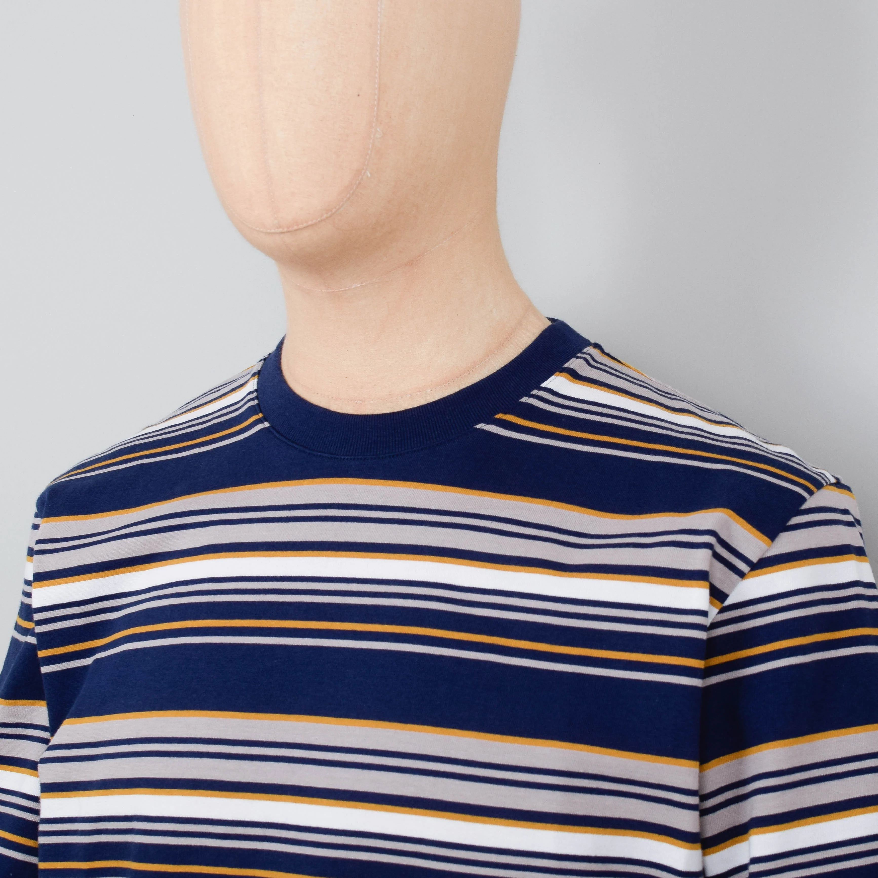 Norse Projects Johannes Weekend Stripe SS T-Shirt - Dark Navy - Image 2