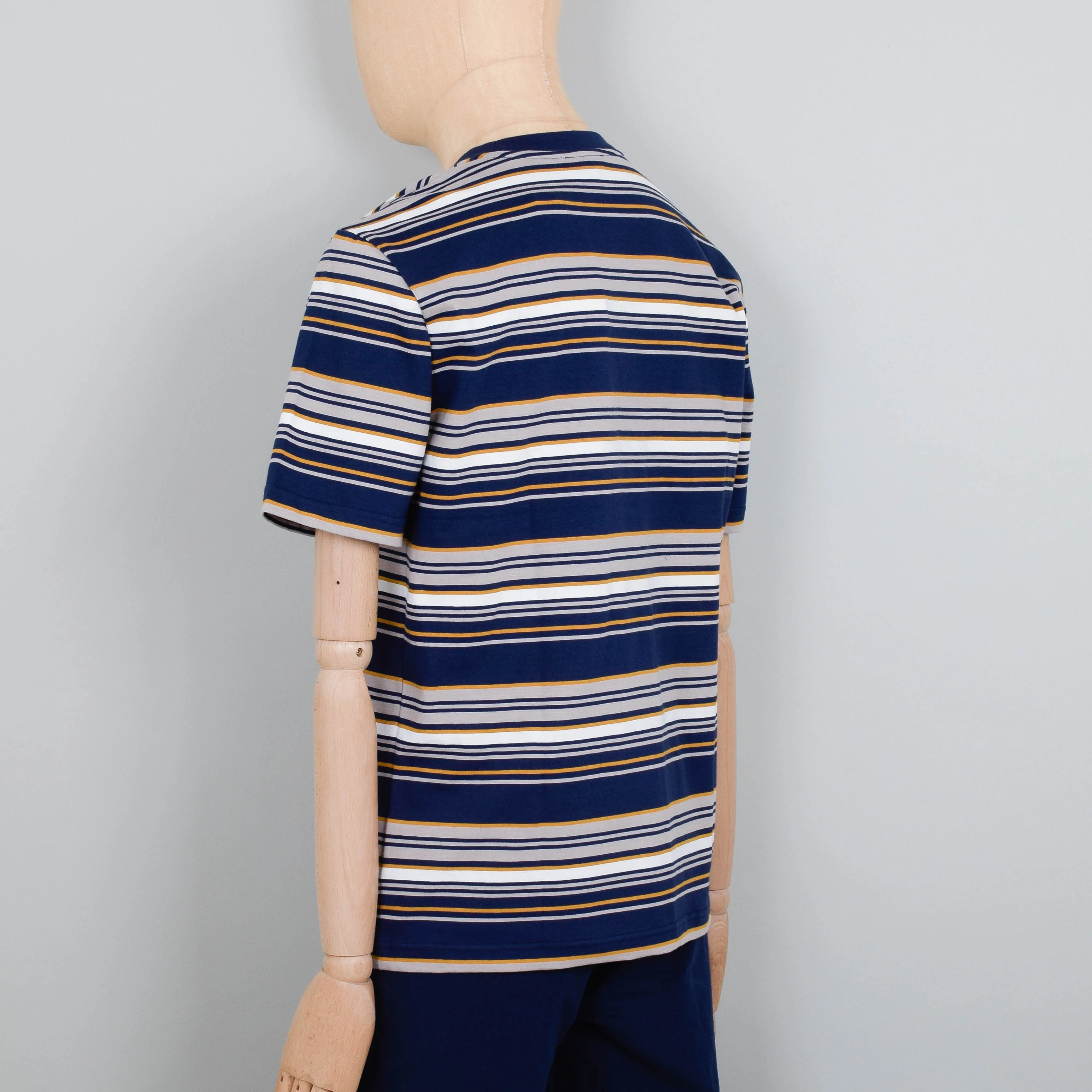 Norse Projects Johannes Weekend Stripe SS T-Shirt - Dark Navy - Image 3