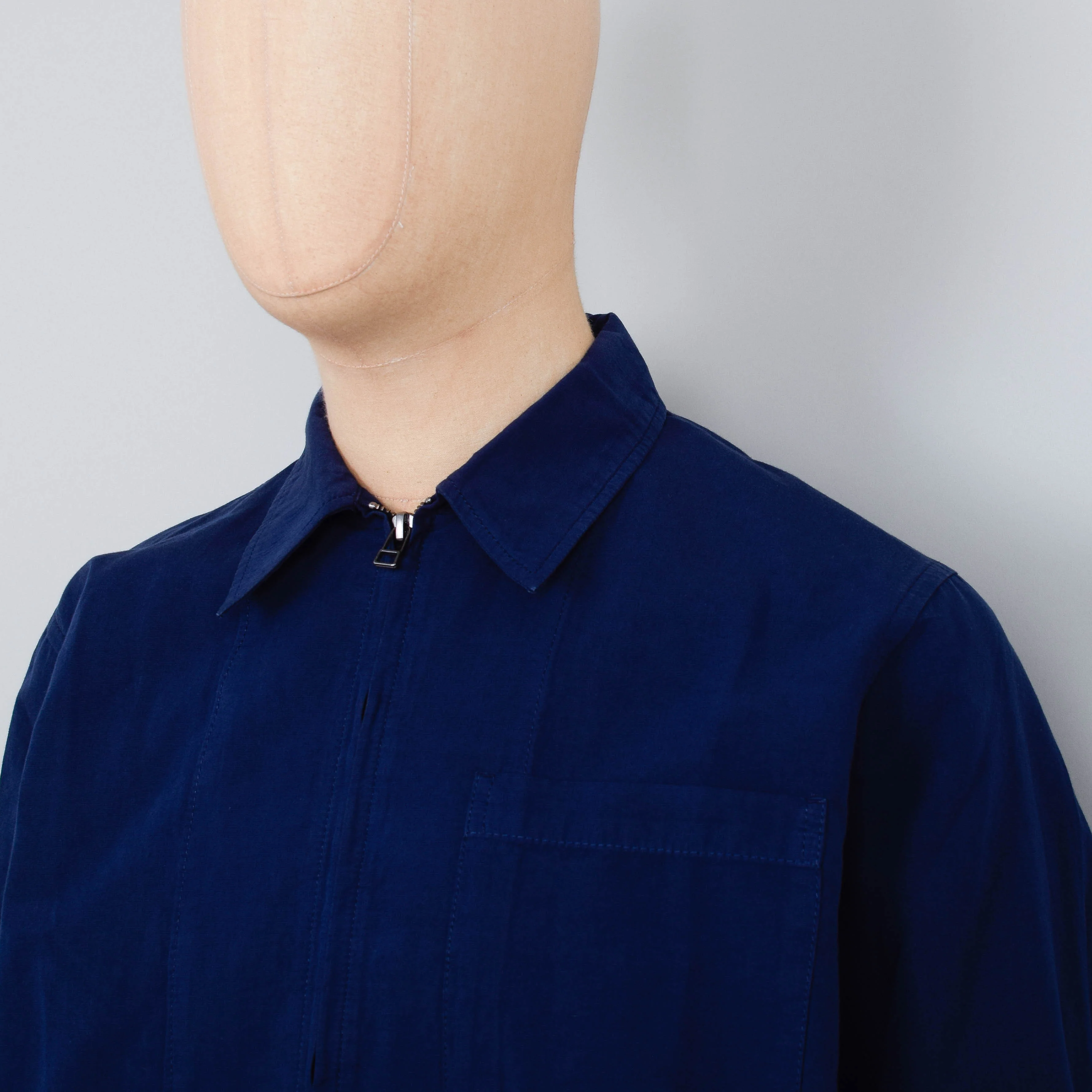 Norse Projects Julian Cotton Linen Jacket - Navy - Image 2