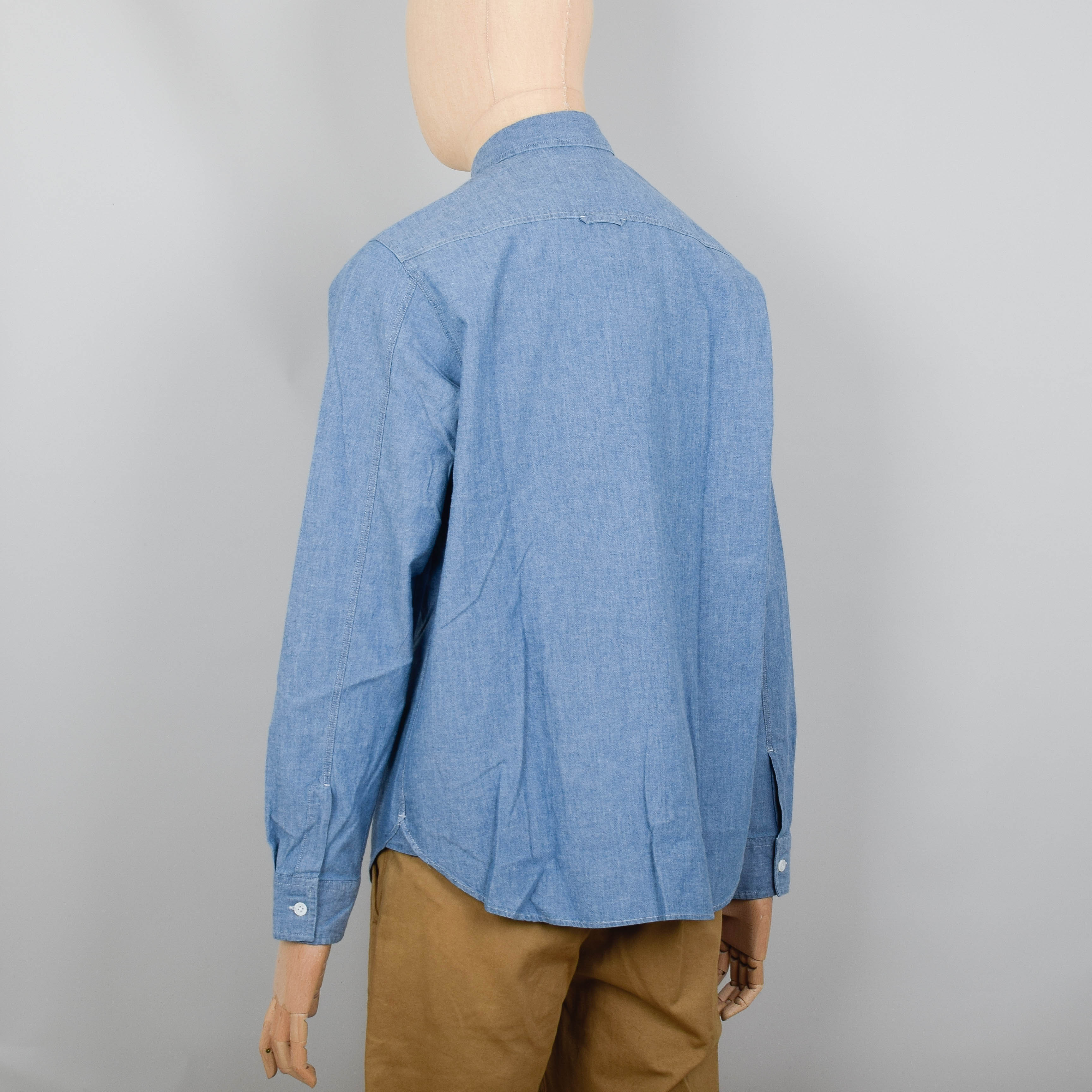 Norse Projects Silas Chambray Tab Shirt - Indigo - Image 4