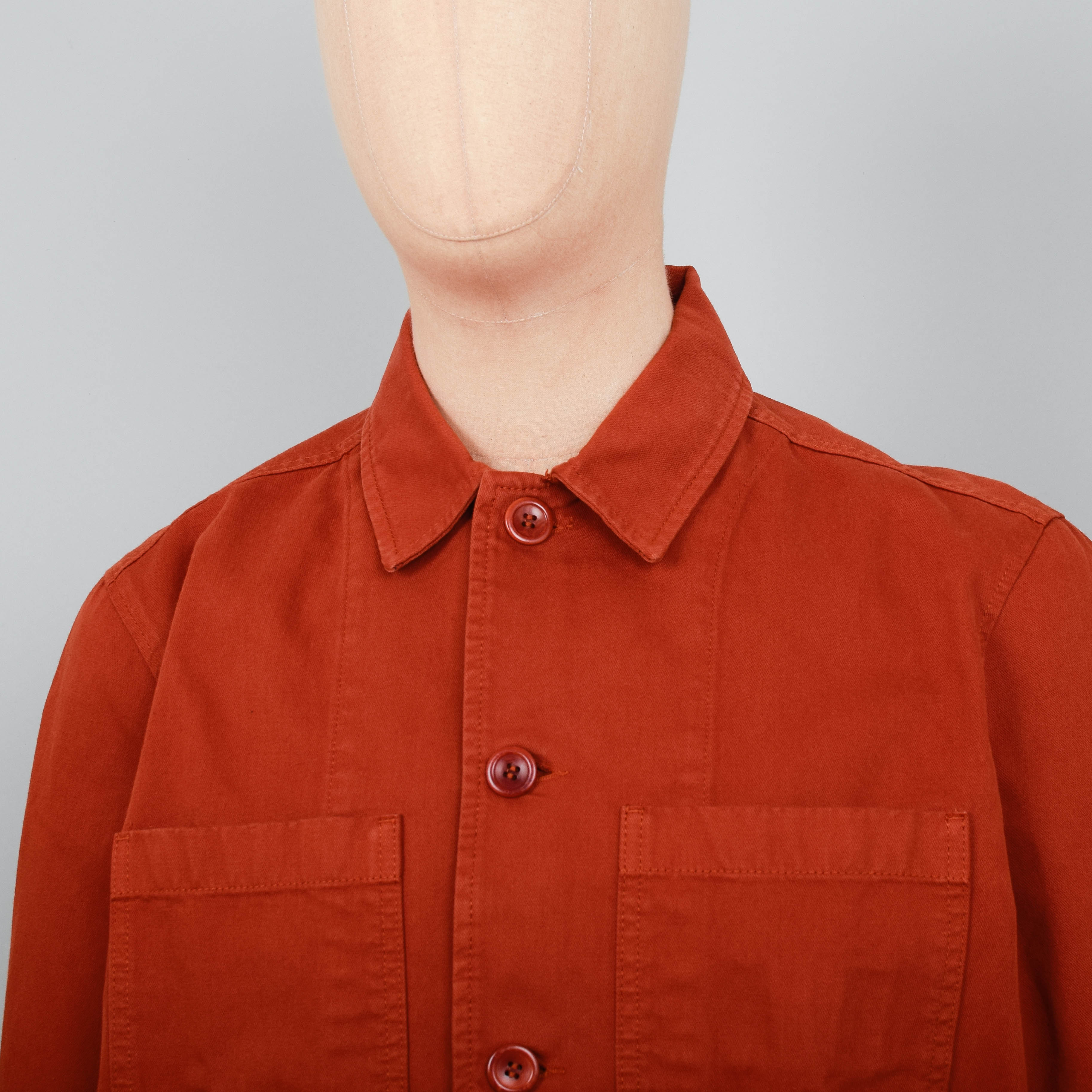 Norse Projects Tyge Broken Twill Overshirt - Burnt Orange - Image 2
