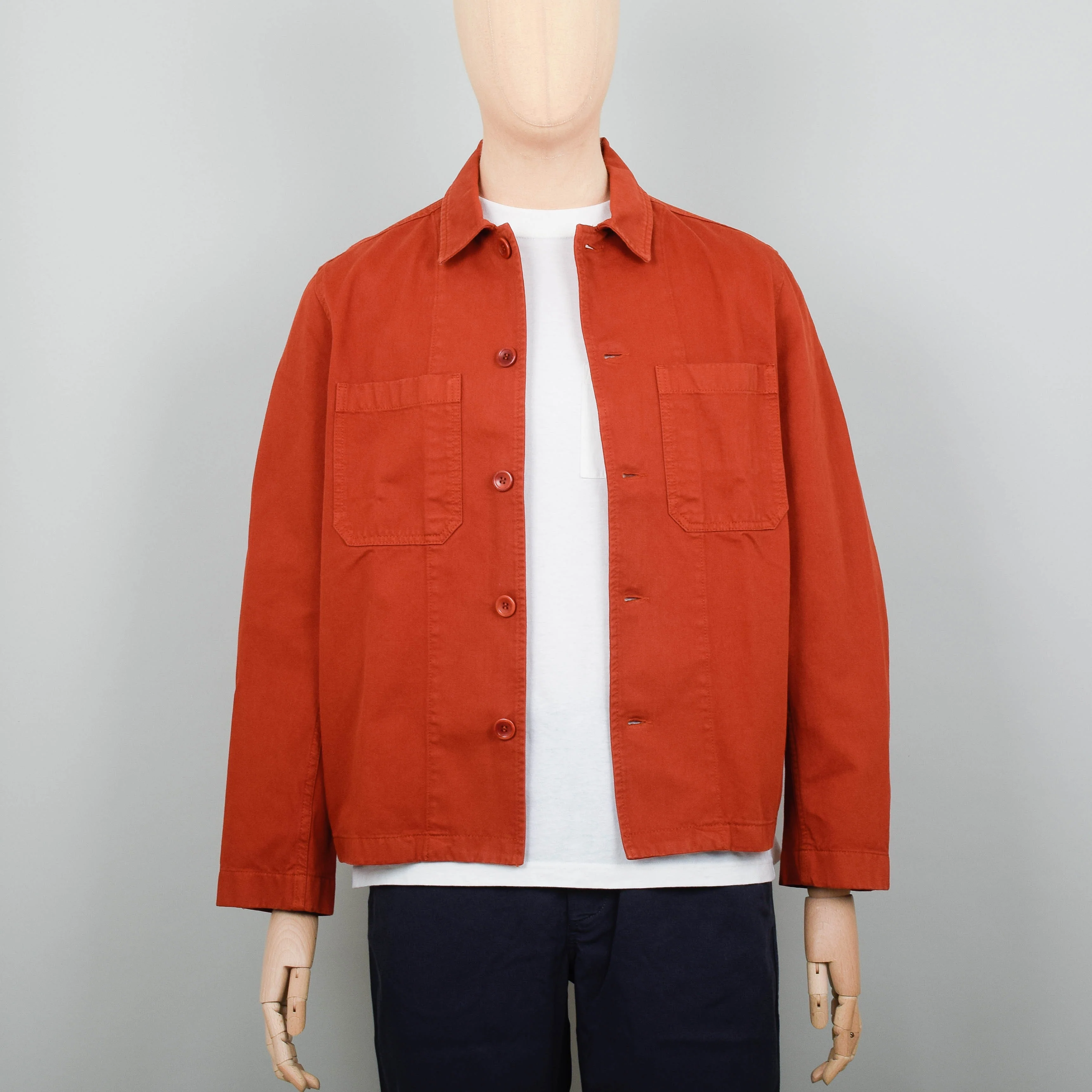Norse Projects Tyge Broken Twill Overshirt - Burnt Orange - Image 3
