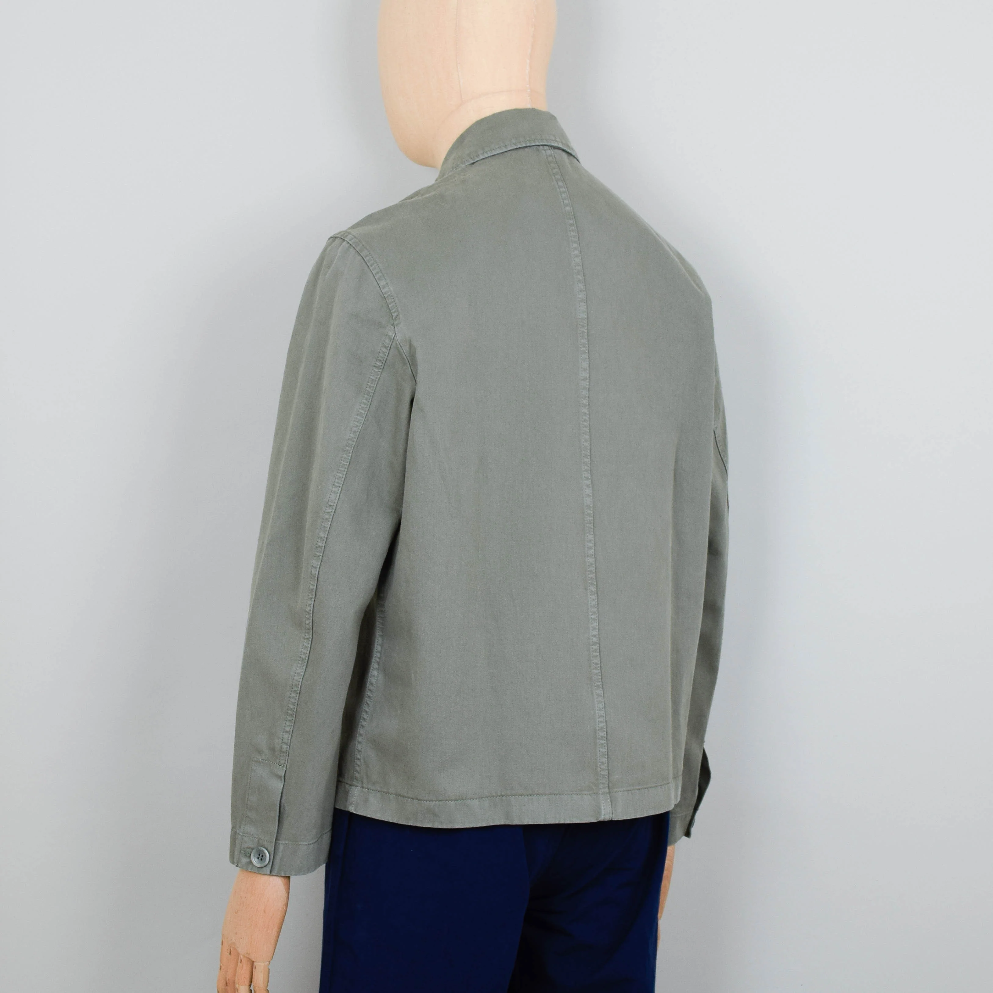 Norse Projects Tyge Broken Twill Overshirt - Dried Sage Green - Image 3