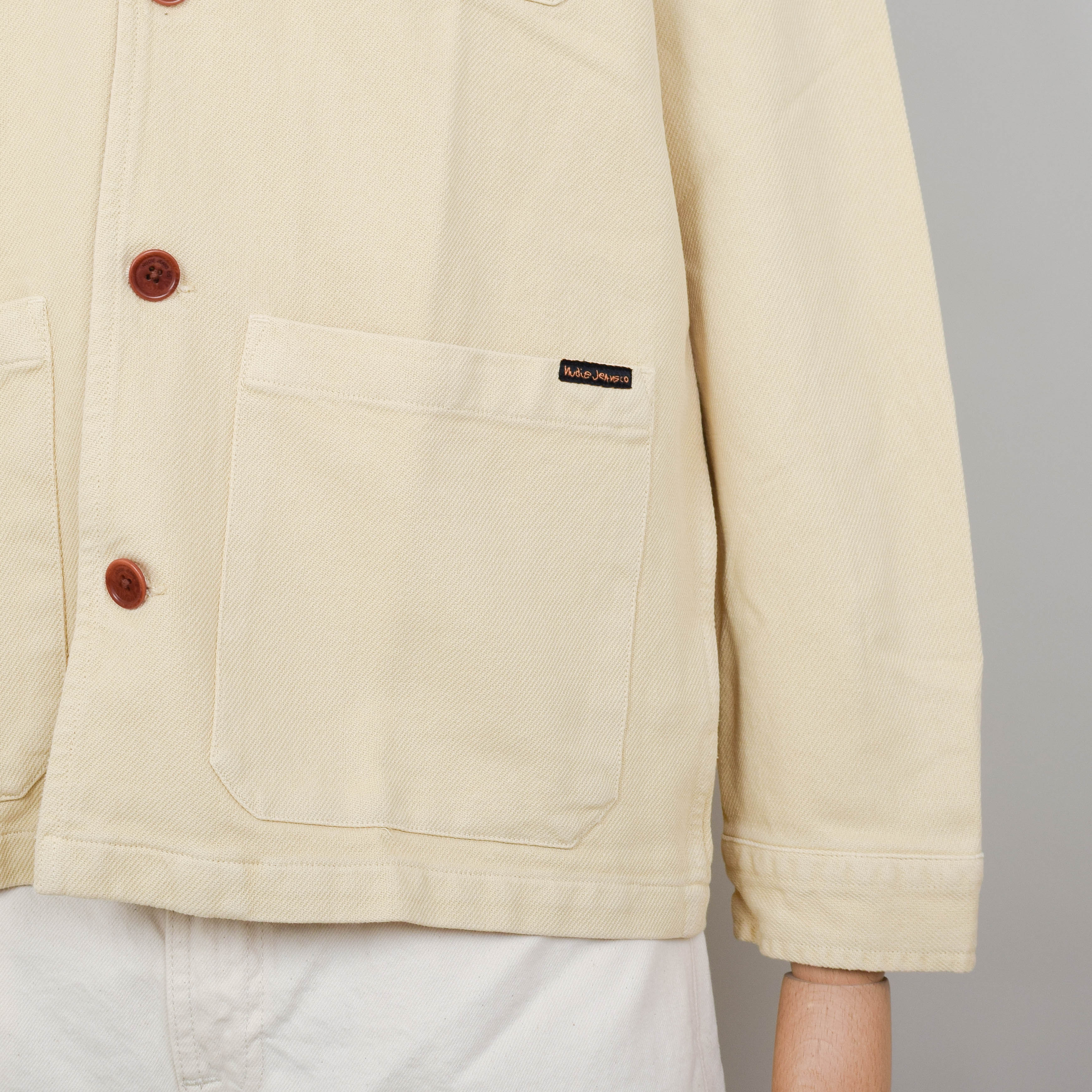 Nudie Jeans Barney Worker Jacket - Cream - Image 3