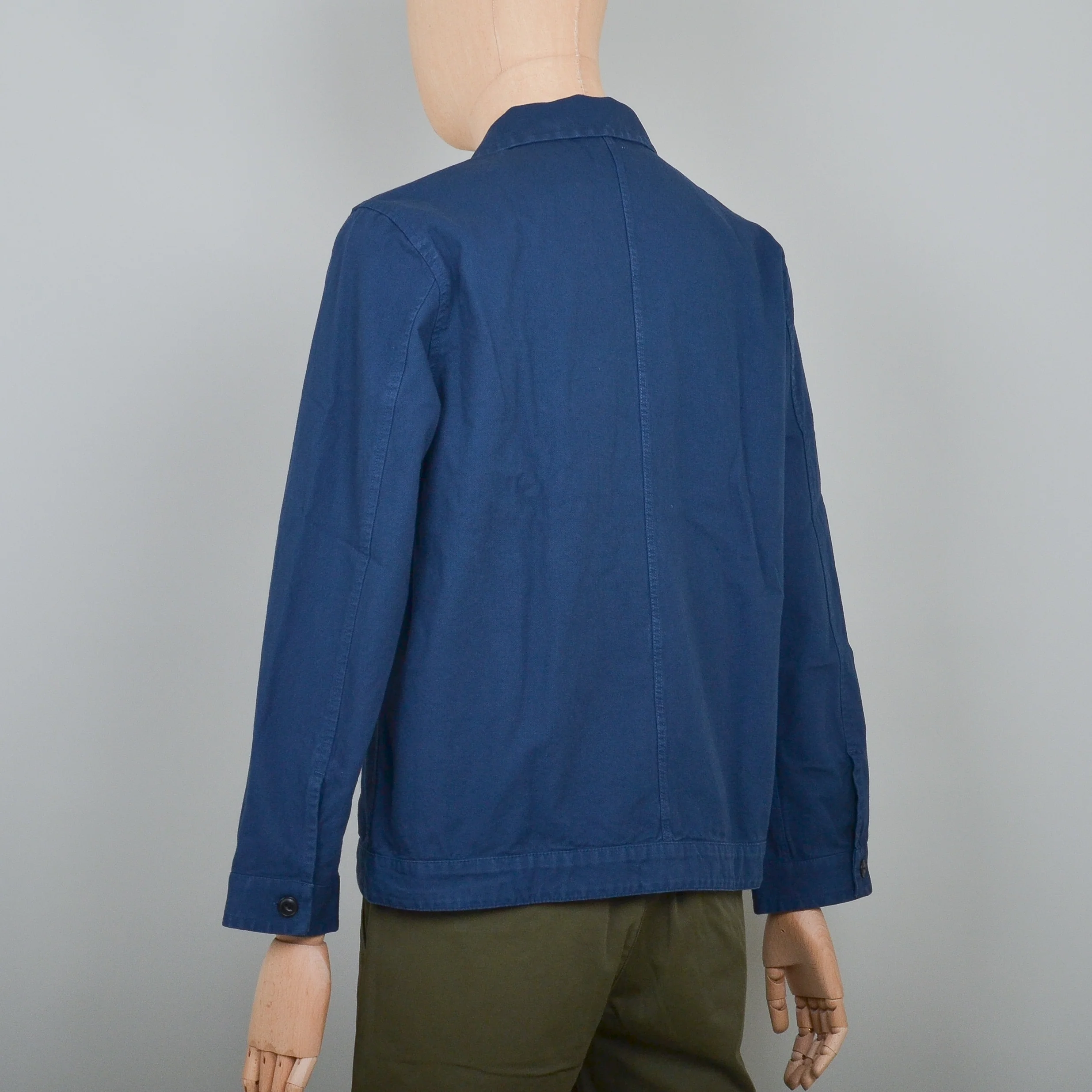 Nudie Jeans Colin Canvas Overshirt - Indigo Blue - Image 3