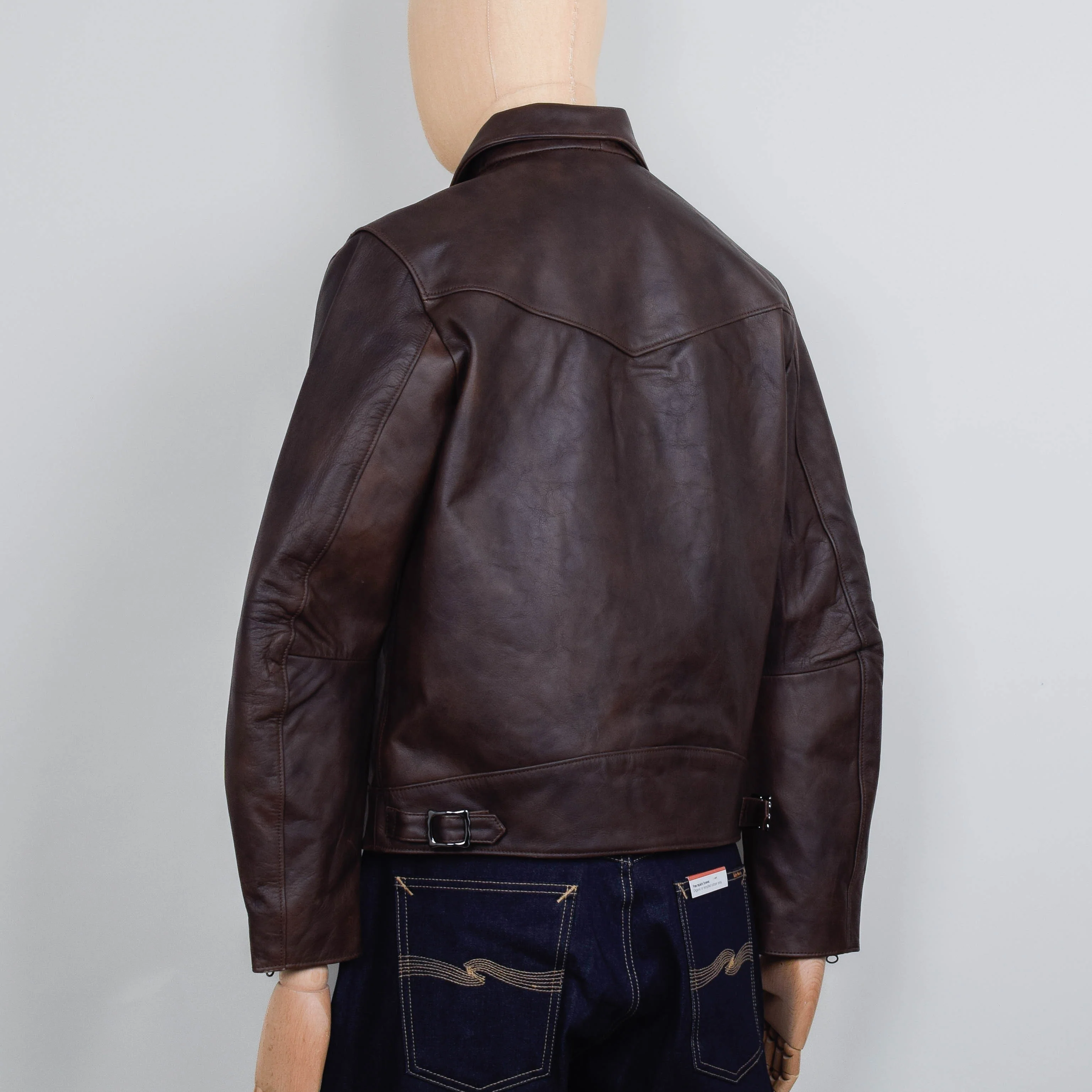 Nudie Jeans Eddy Rider Leather Jacket - Brown - Image 3