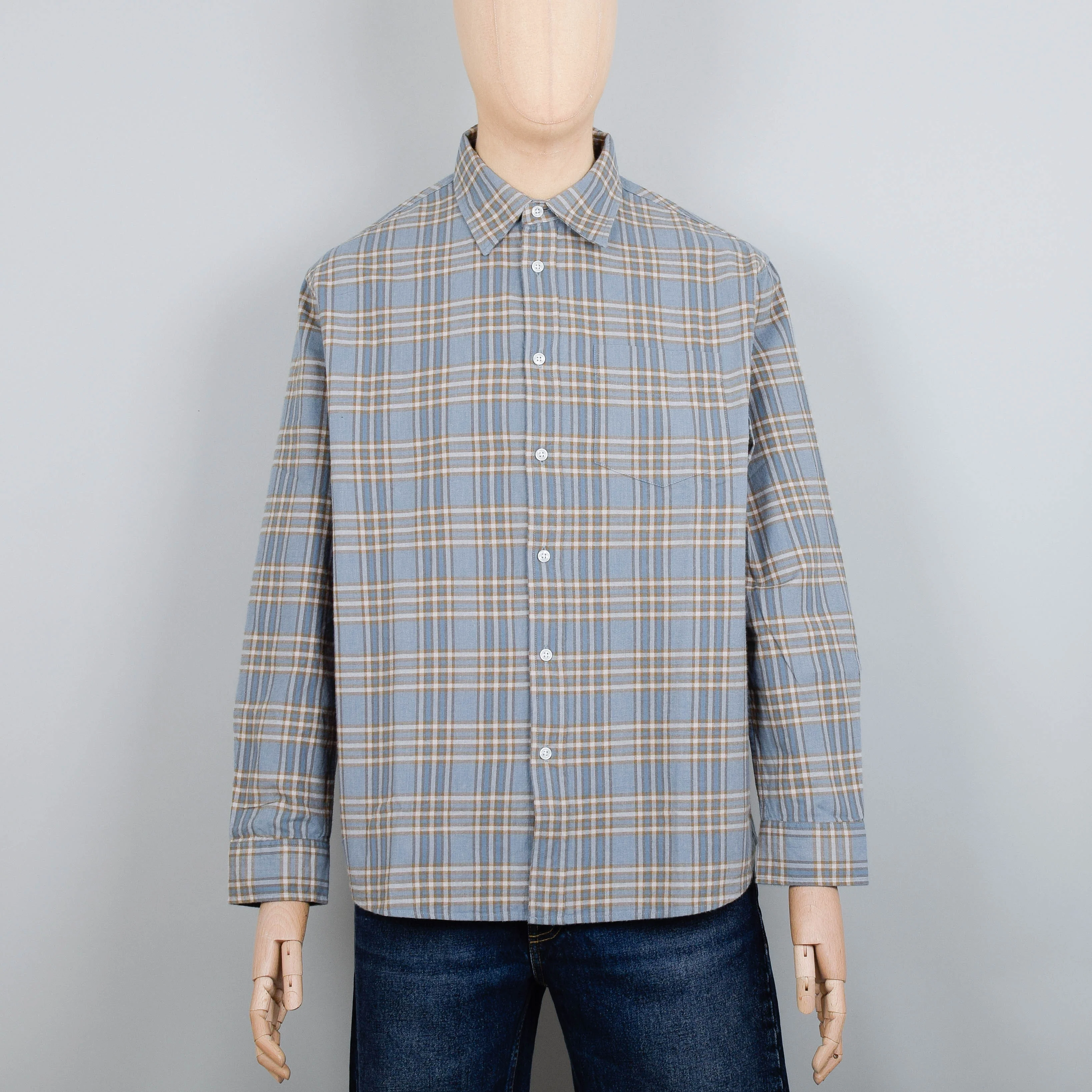 Nudie Jeans Filip Prairie Shirt - Light Blue