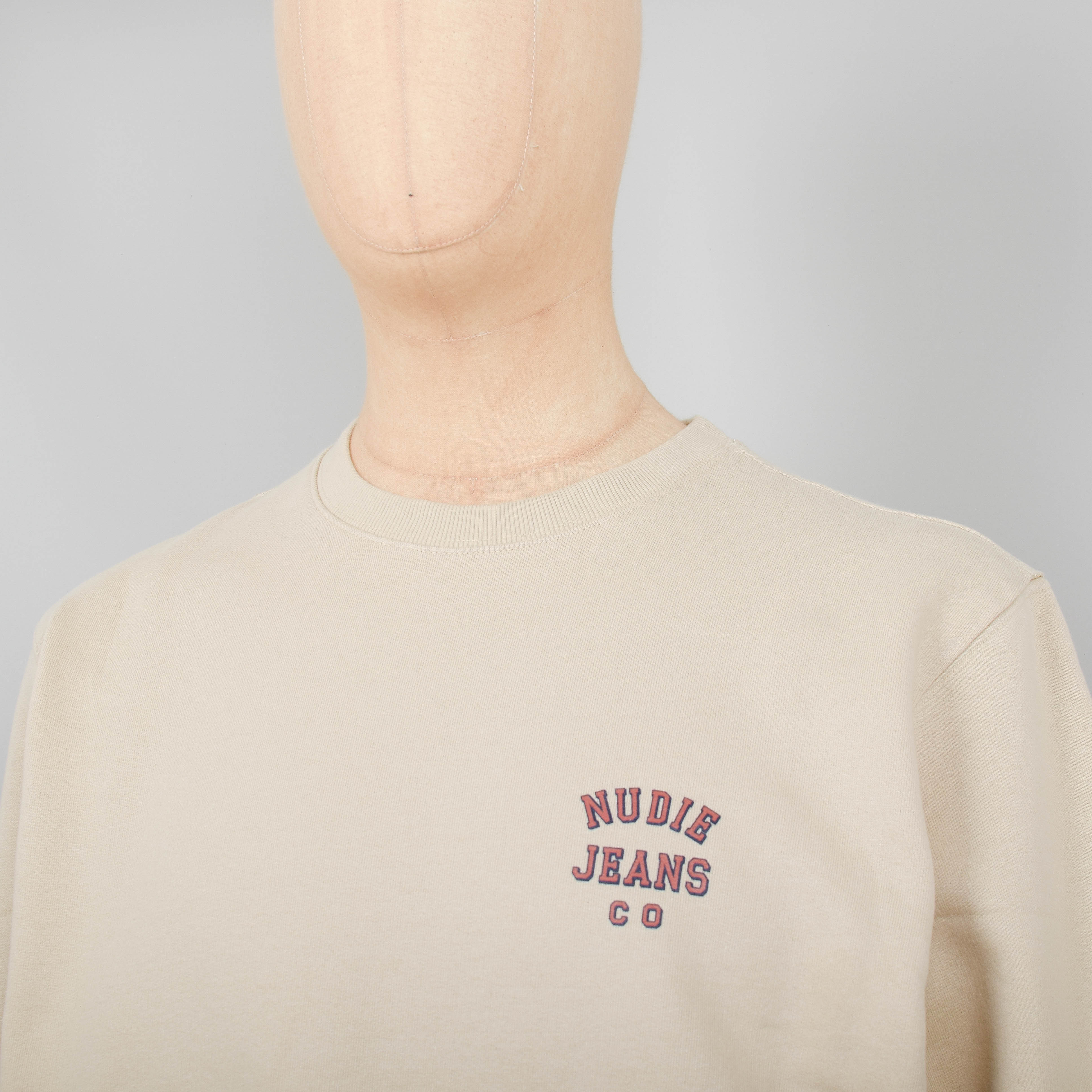 Nudie Jeans Frasse Logo Sweatshirt - Cream - Image 2