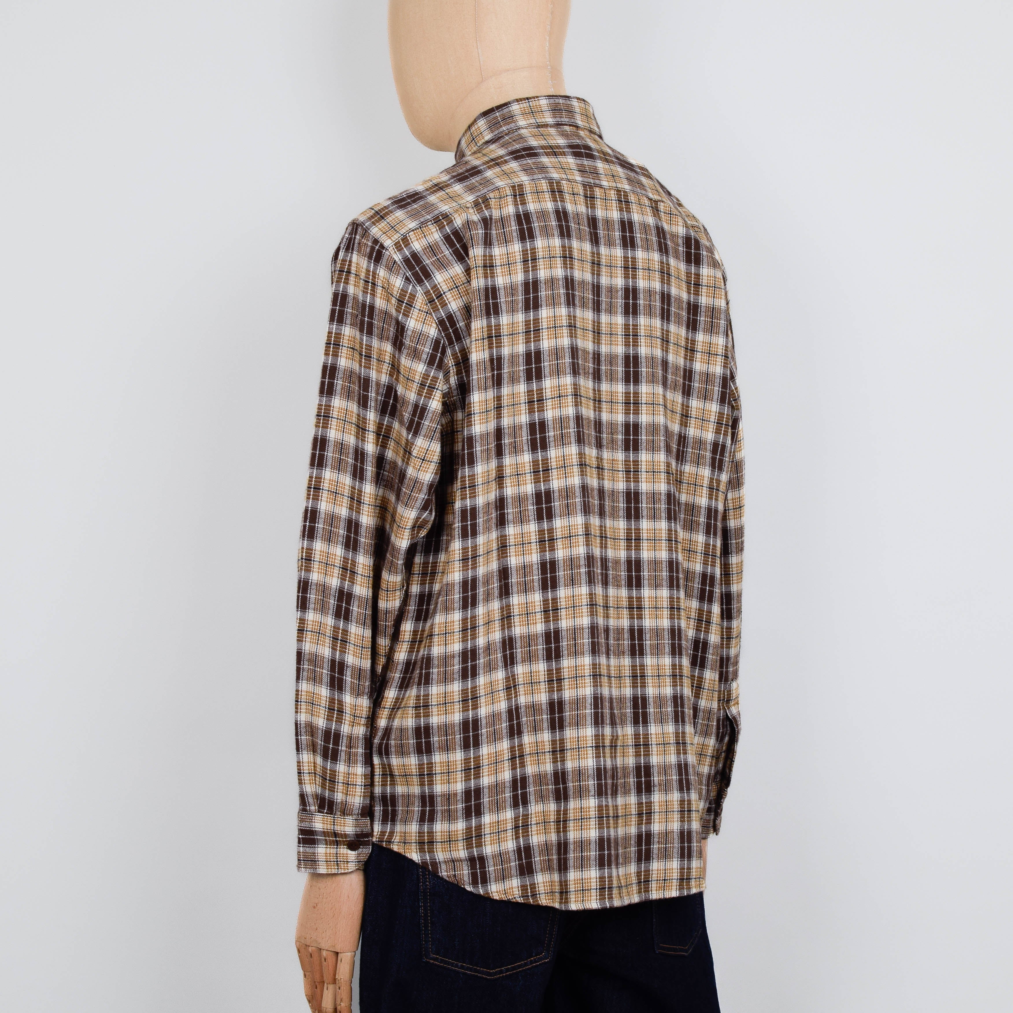 Nudie Jeans Julian Farmers Check Shirt -Brown - Image 3