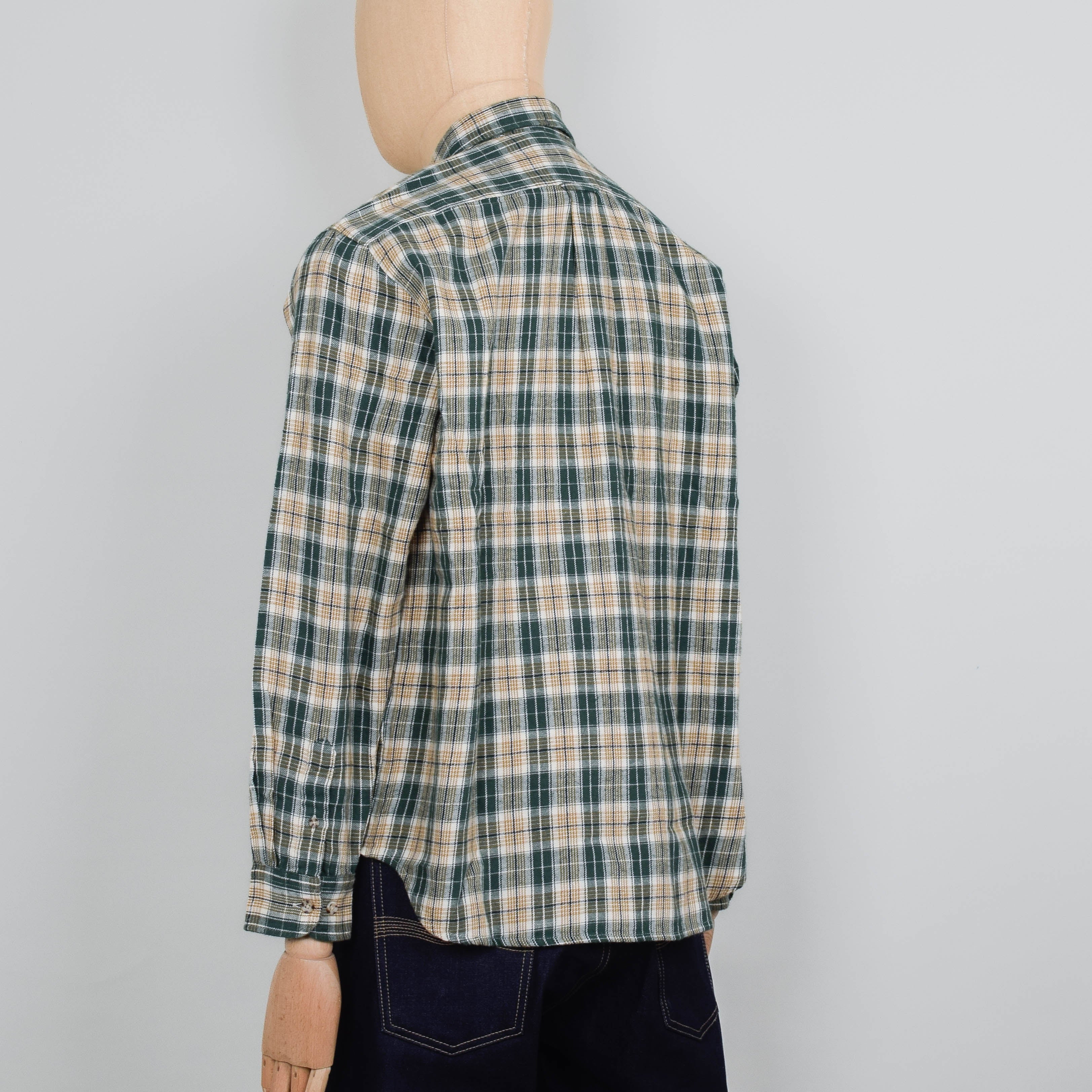 Nudie Jeans Julian Farmers Check Shirt - Racing Green - Image 3