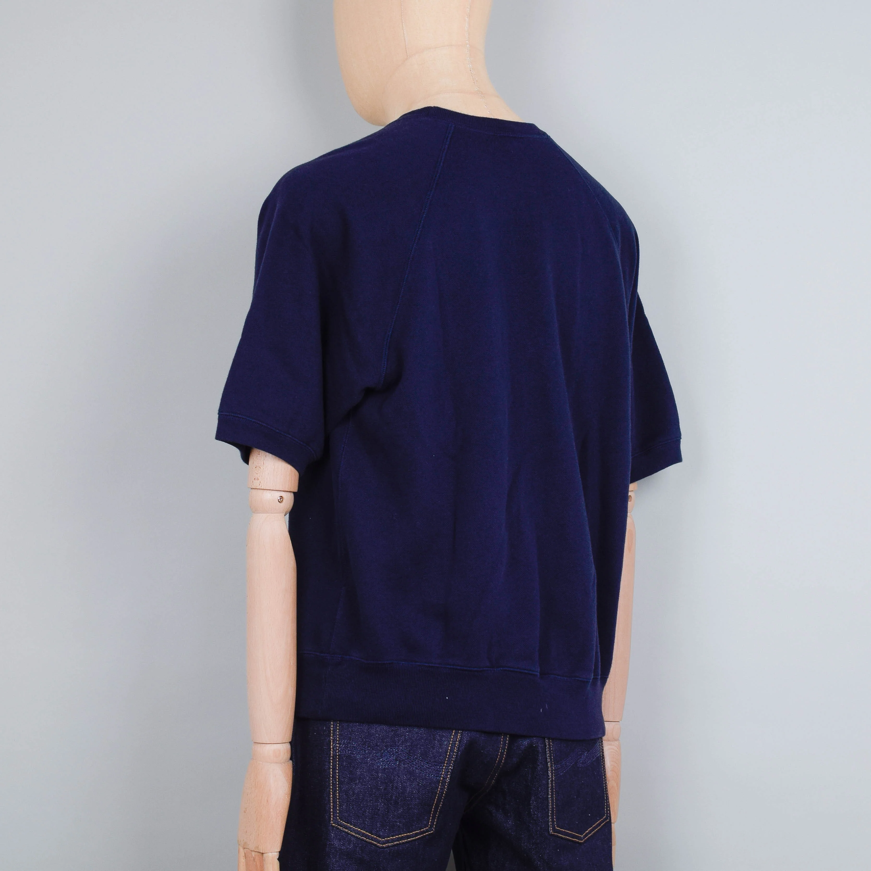 Nudie Jeans Kaj Short Sleeved Sweatshirt - Blueberry - Image 3