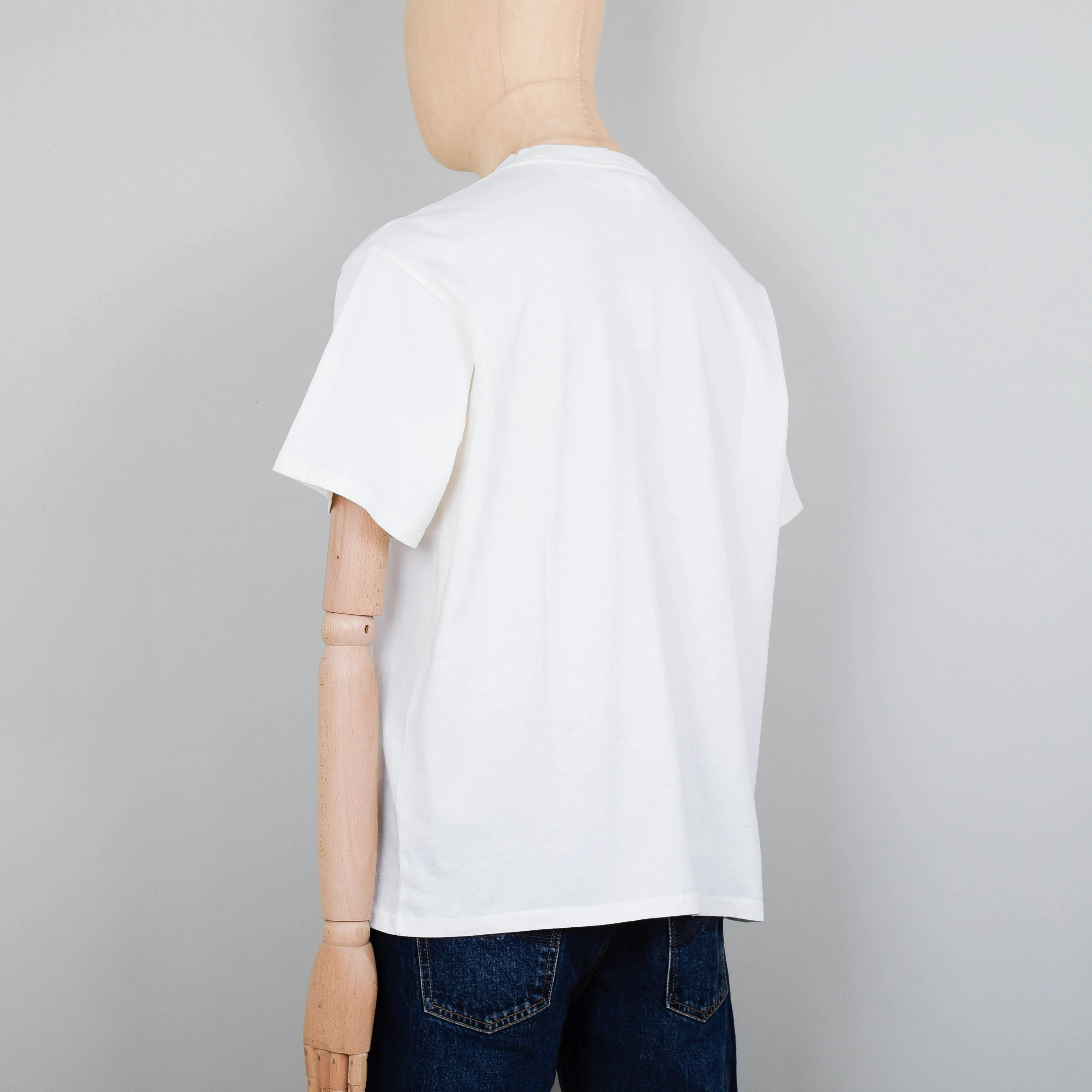 Nudie Jeans Koffe Free Repairs T-Shirt - Off White - Image 3