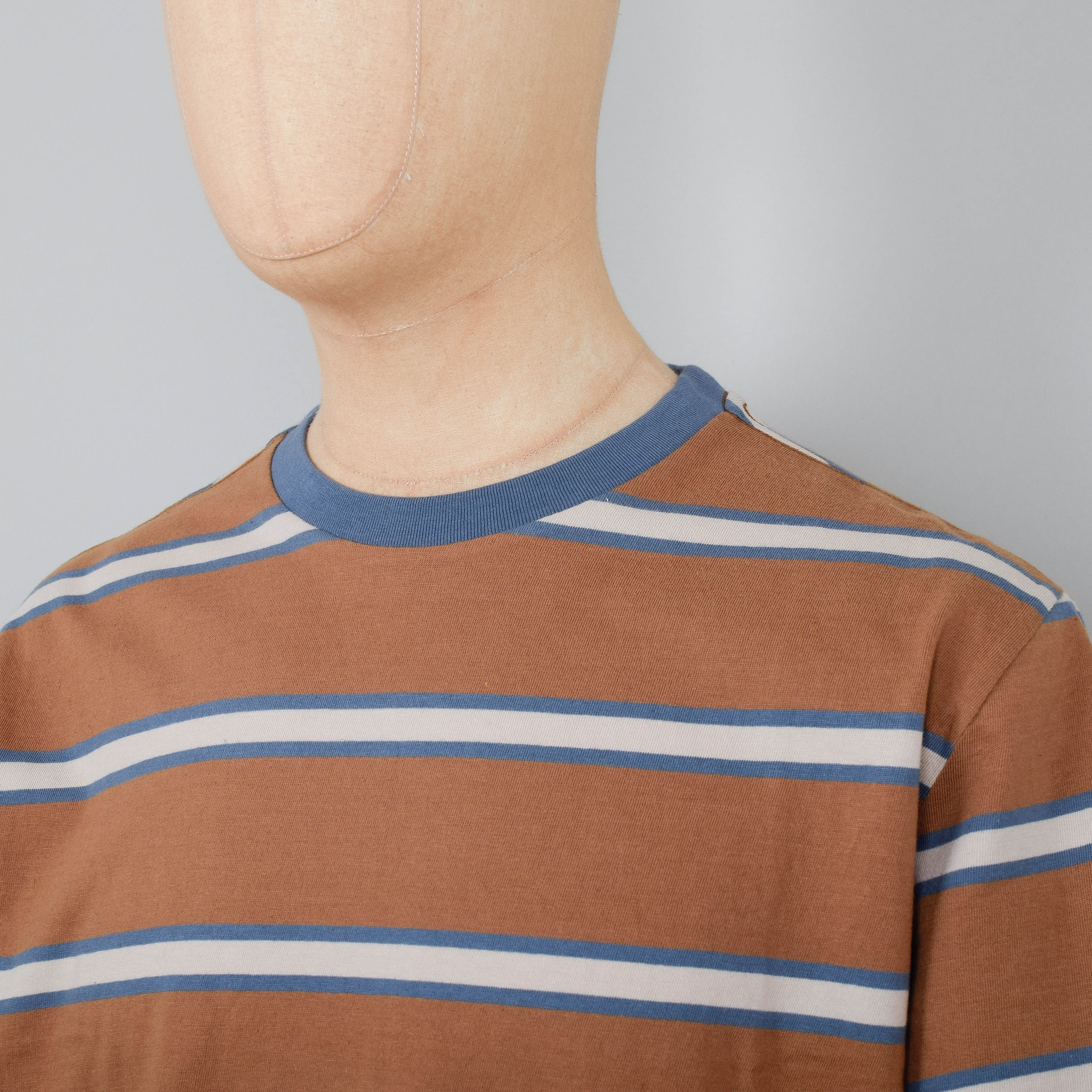 Nudie Jeans Leffe 90s Stripe T-Shirt - Tobacco - Image 2