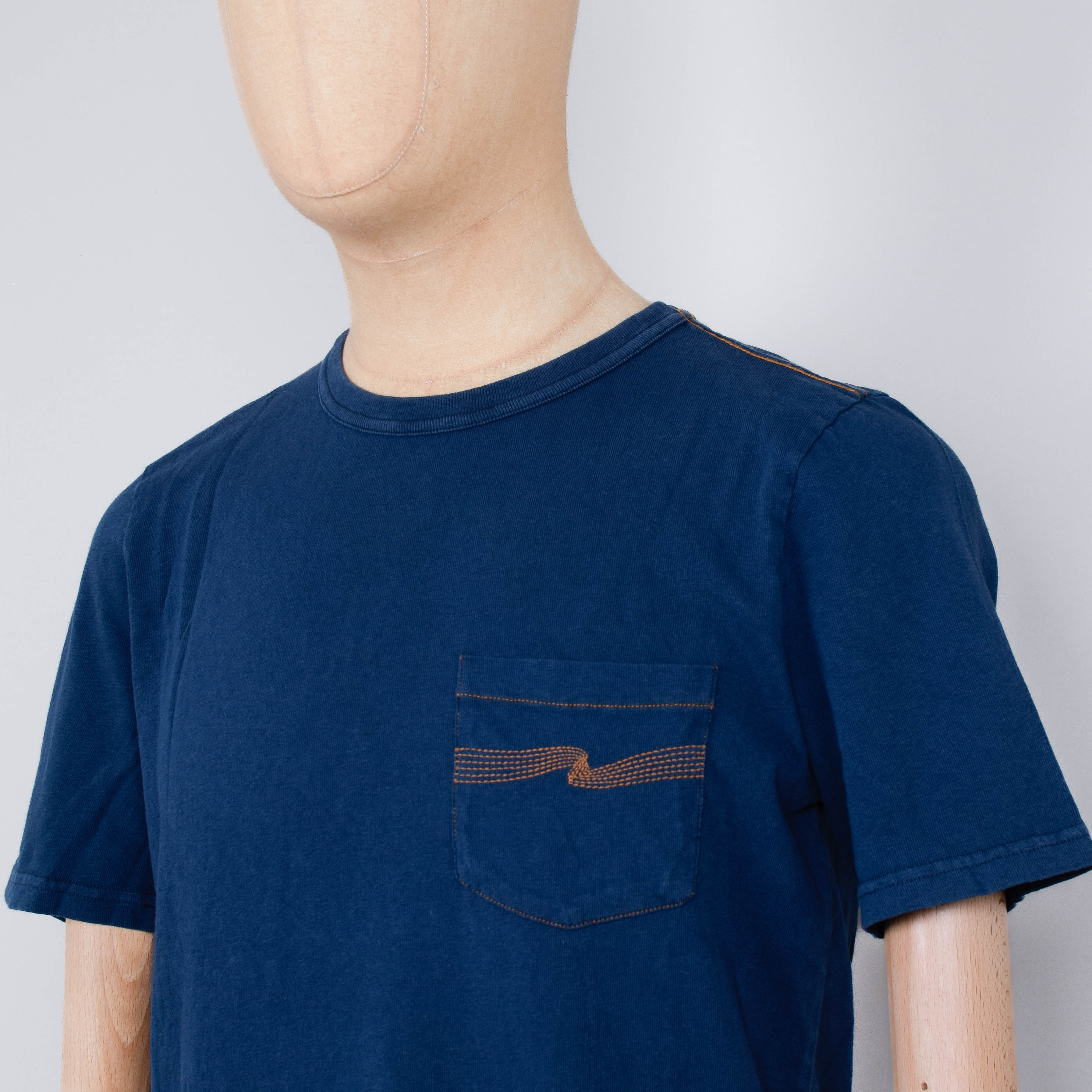 Nudie Jeans Ricky Pocket T-Shirt - Washed Blue - Image 2