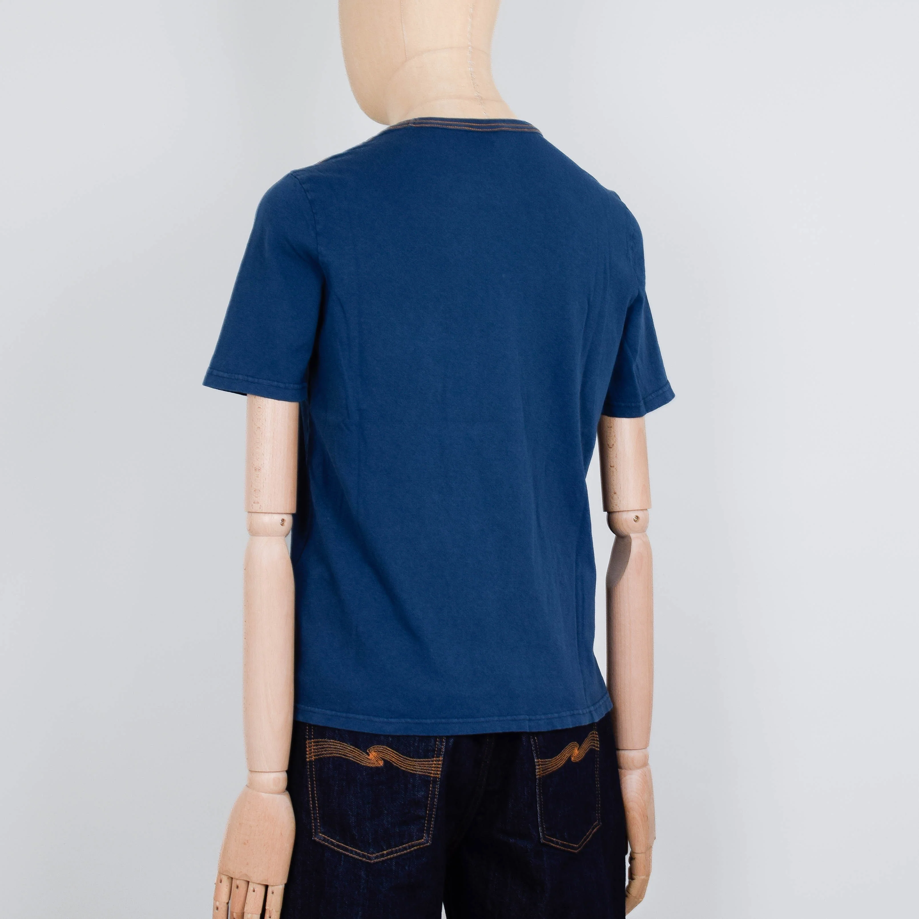 Nudie Jeans Ricky Pocket T-Shirt - Washed Blue - Image 3