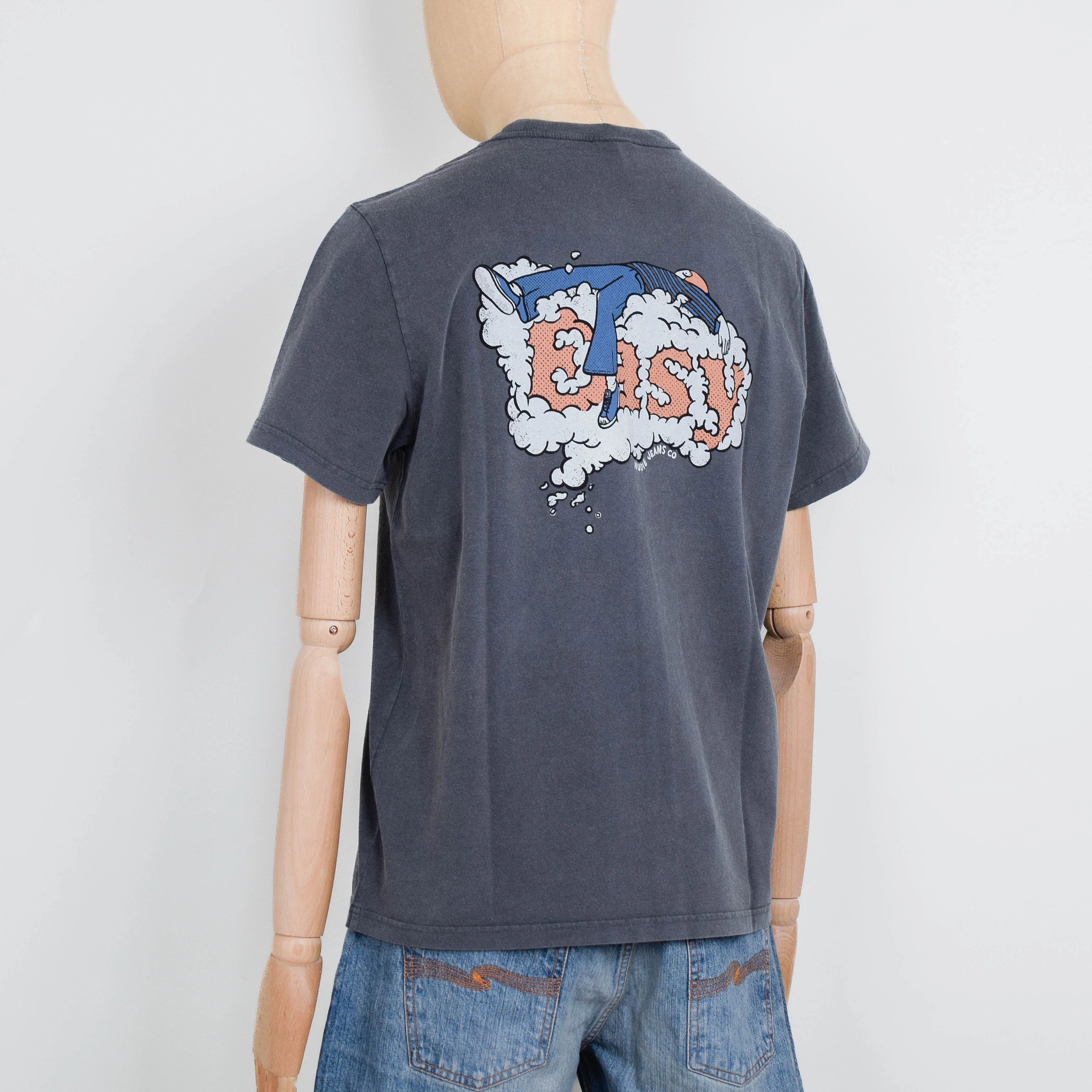 Nudie Jeans Roy Easy Cloud T-Shirt - Antracite - Image 2