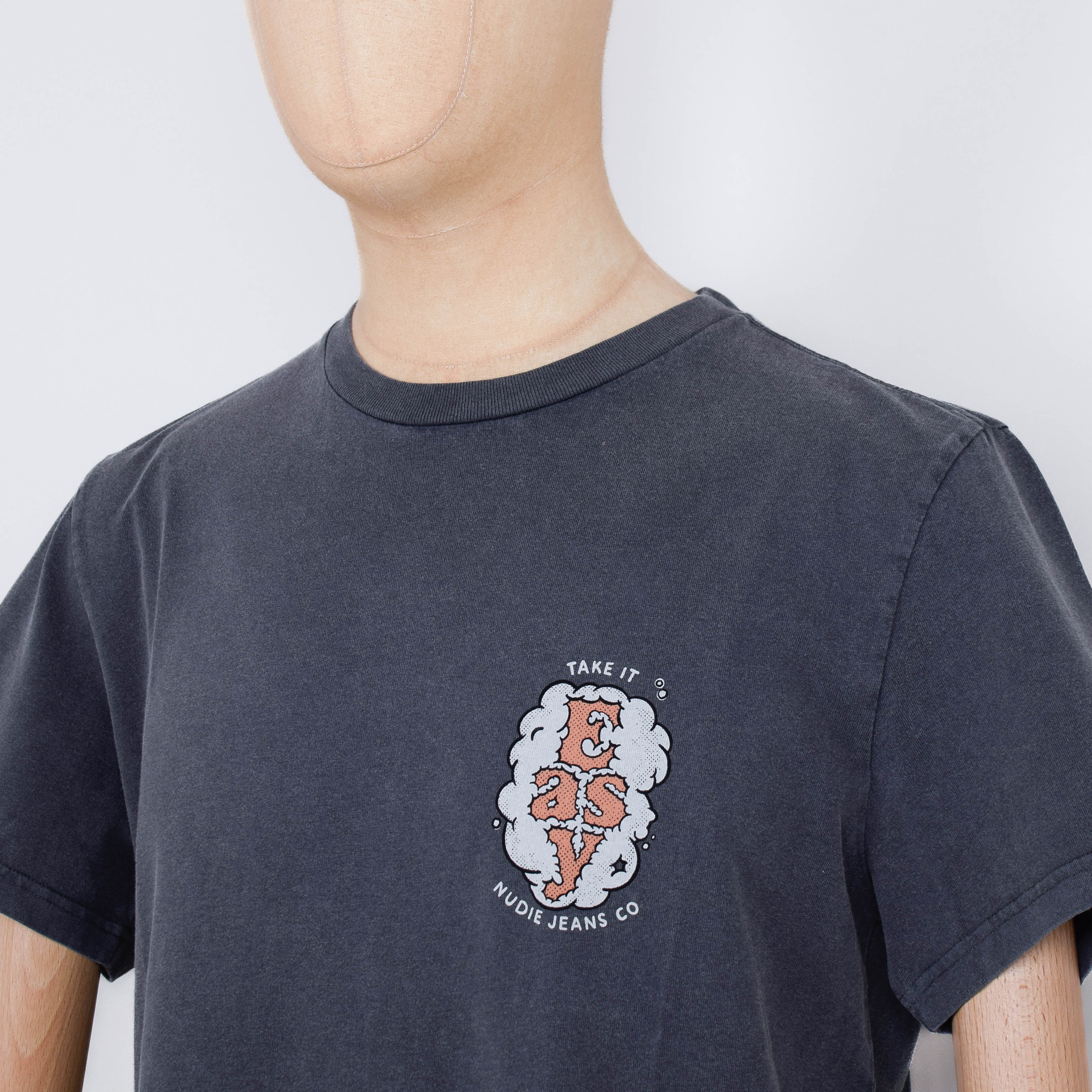 Nudie Jeans Roy Easy Cloud T-Shirt - Antracite - Image 3