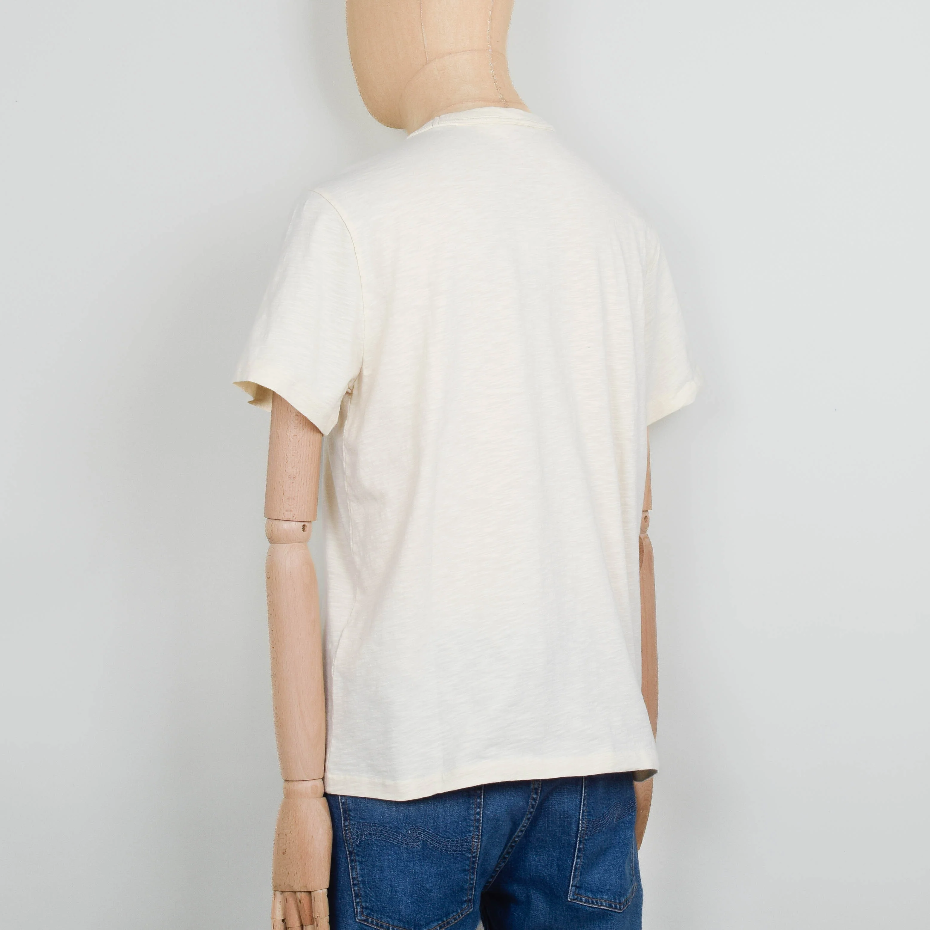 Nudie Jeans Roy Heavy Slub T-Shirt - Ecru - Image 3