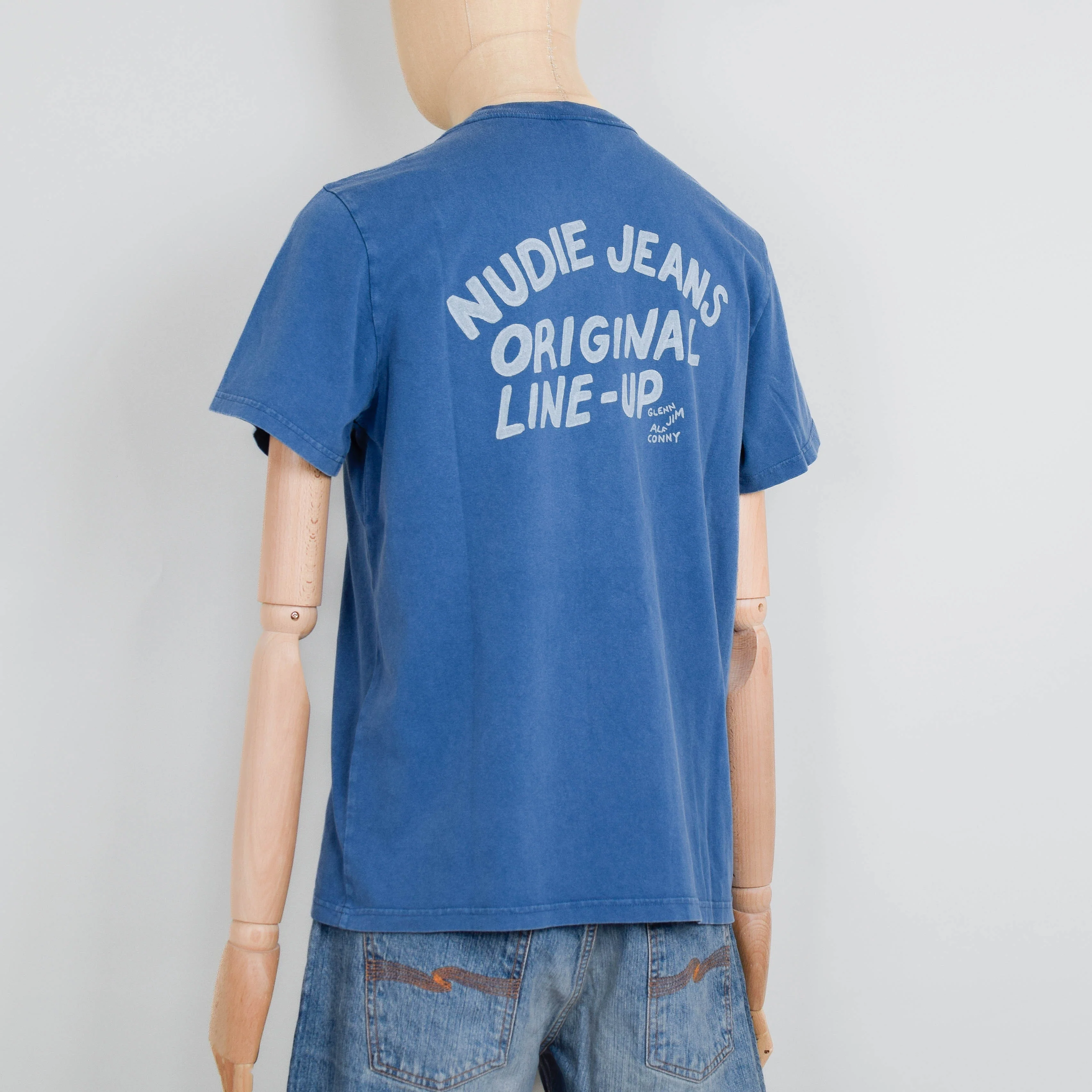 Nudie Jeans Roy OG Line-up T-Shirt - French Blue - Image 2