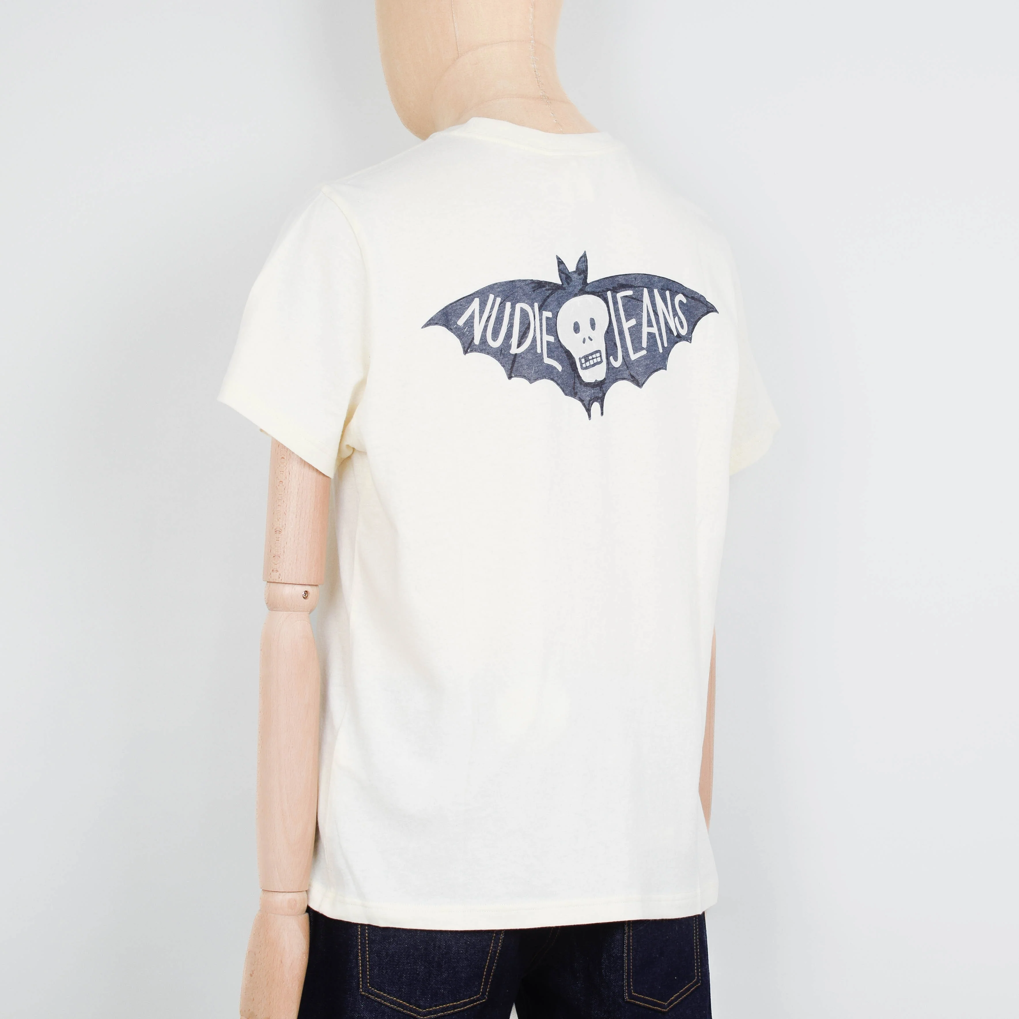 Nudie Jeans Roy The Bat T-Shirt - Ecru - Image 3