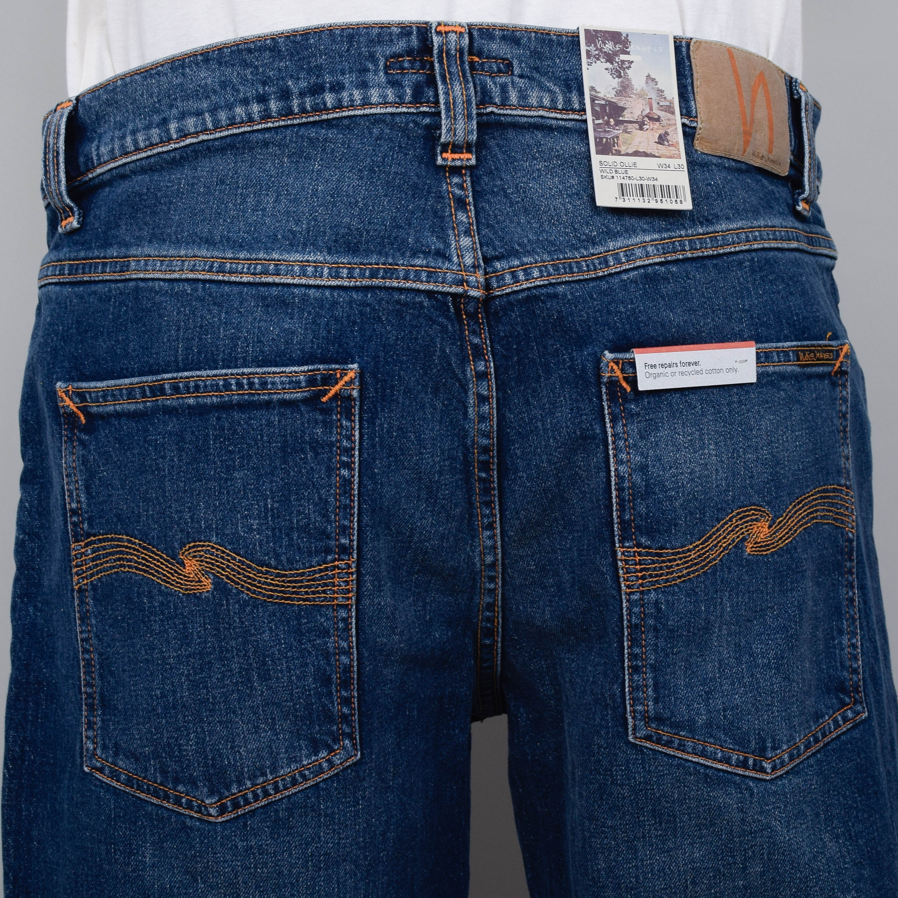 Nudie Jeans Solid Ollie - Wild Blue - Image 3